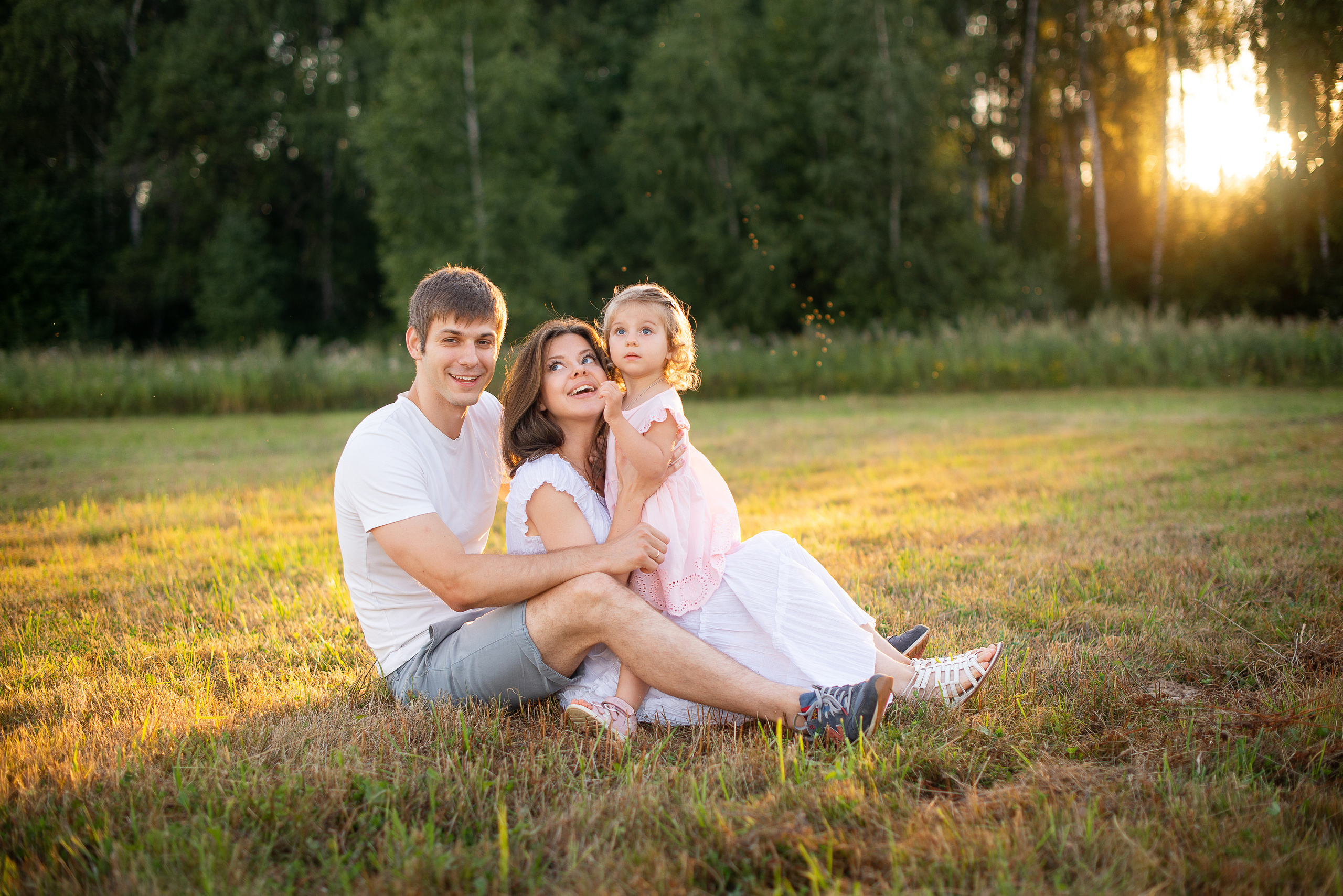 Семейная съёмка на закате. Семейный фотограф в Домодедово и Москве Елена Пичугина