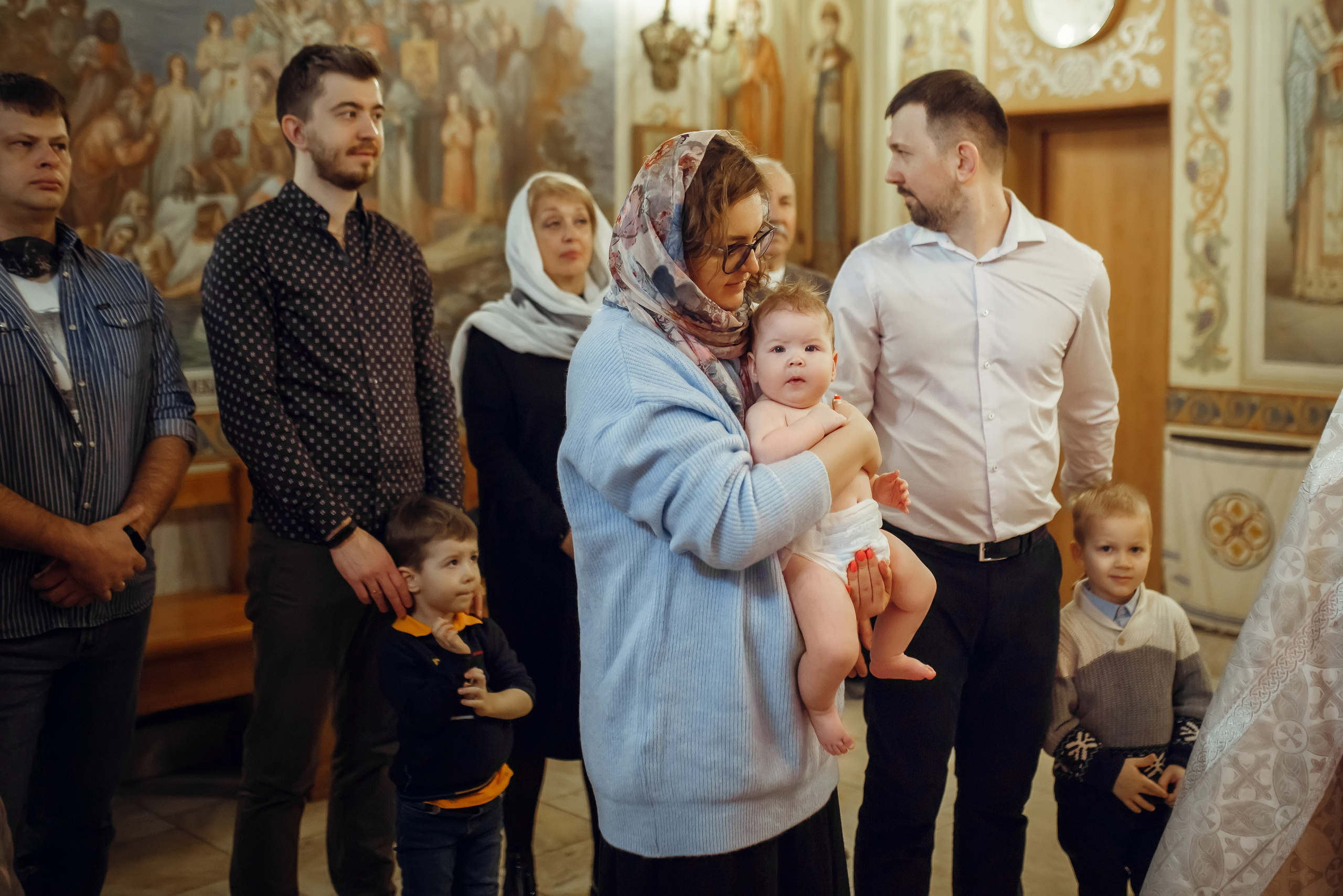 Крещение Валерии. Фотограф на Крещение, семейный фотограф в Москве