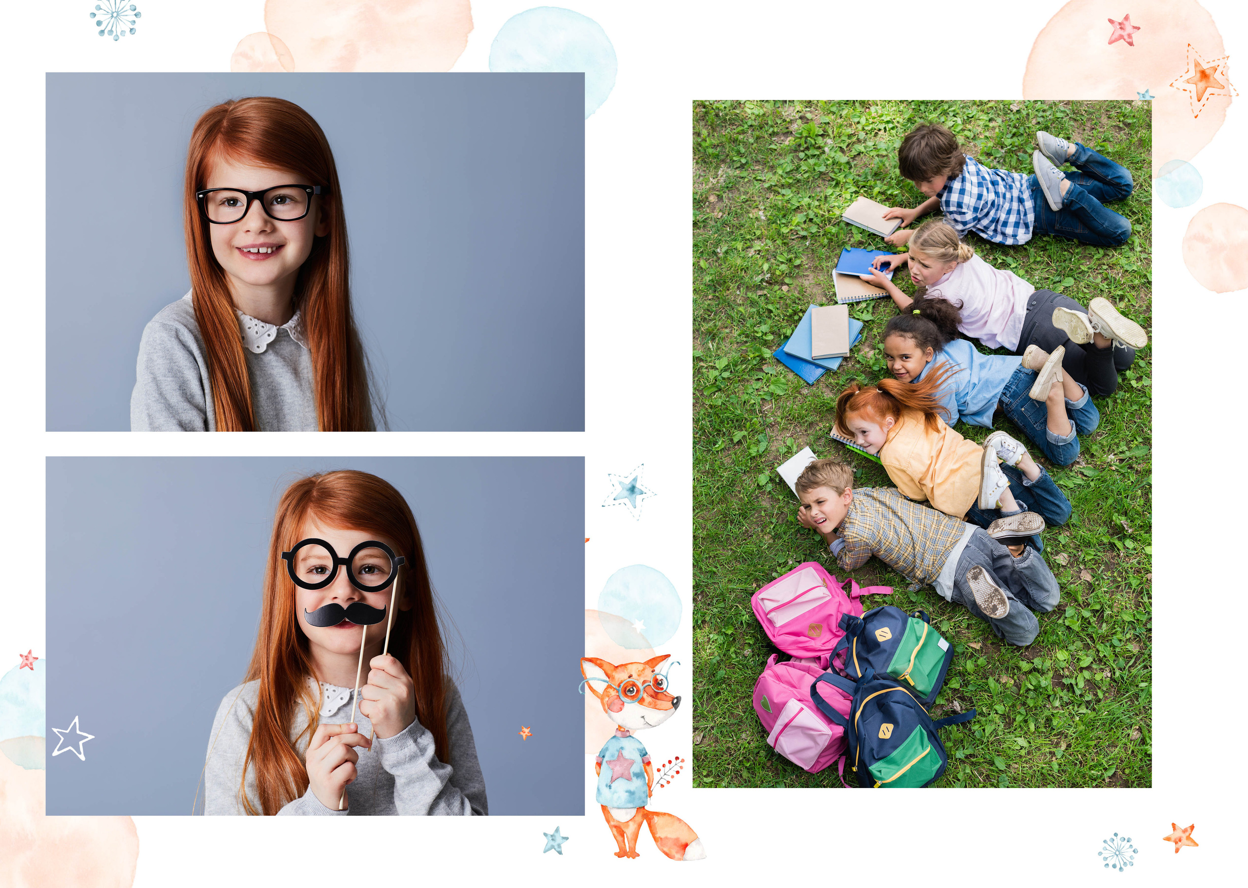 Бомбическая выпускная фотокнига для детского сада  в дизайне "Лисички". Лапшина Юлия — школьный фотограф в Нижнем Новгороде. Выпускные альбомы