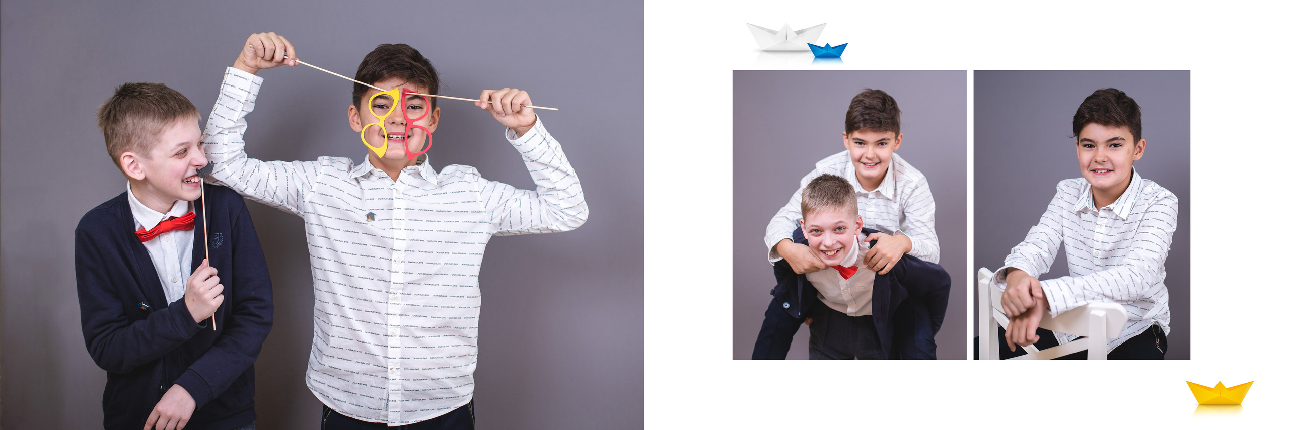 Пример выпускной фотокниги для начальной школы в дизайне "Оригами". Лапшина Юлия — школьный фотограф в Нижнем Новгороде. Выпускные альбомы