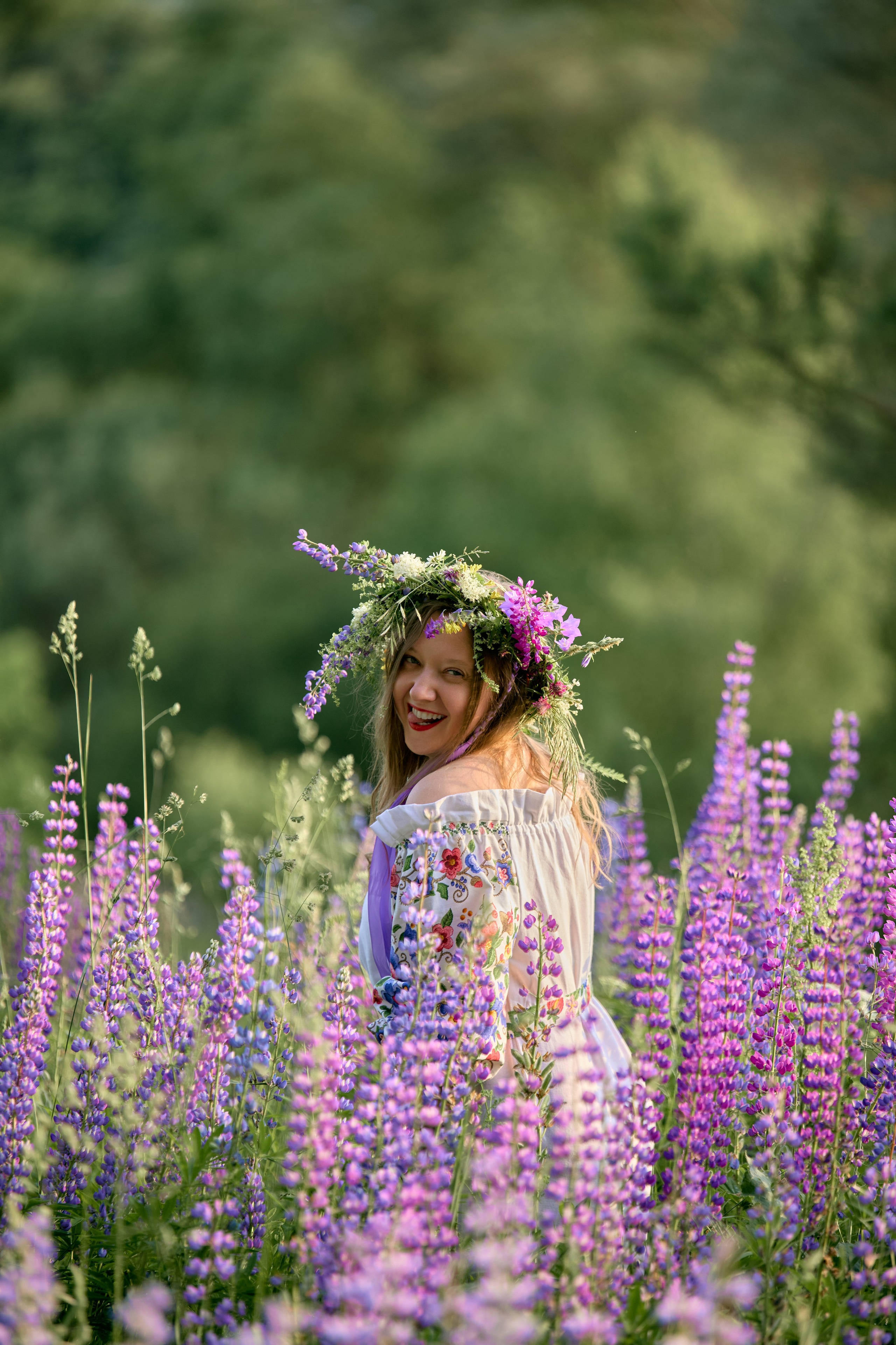 Фотосессия в роще для группы девушек. Фотограф в Дивеево