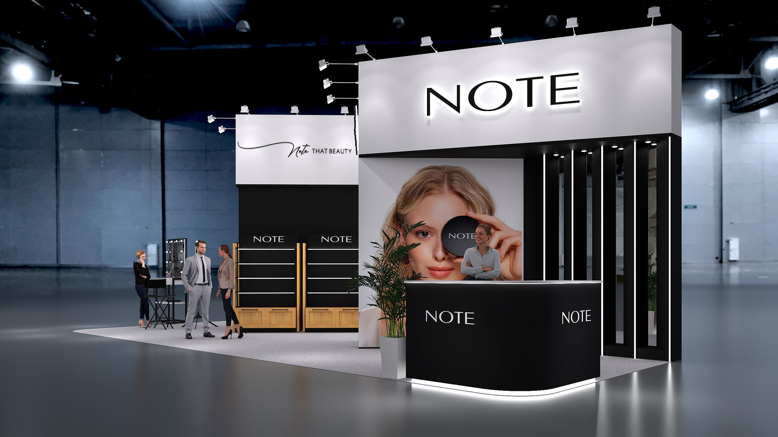 Дизайн и реализация выставочного стенда NOTE. InterCharm 2025. Выставочные стенды. Студия интерьера