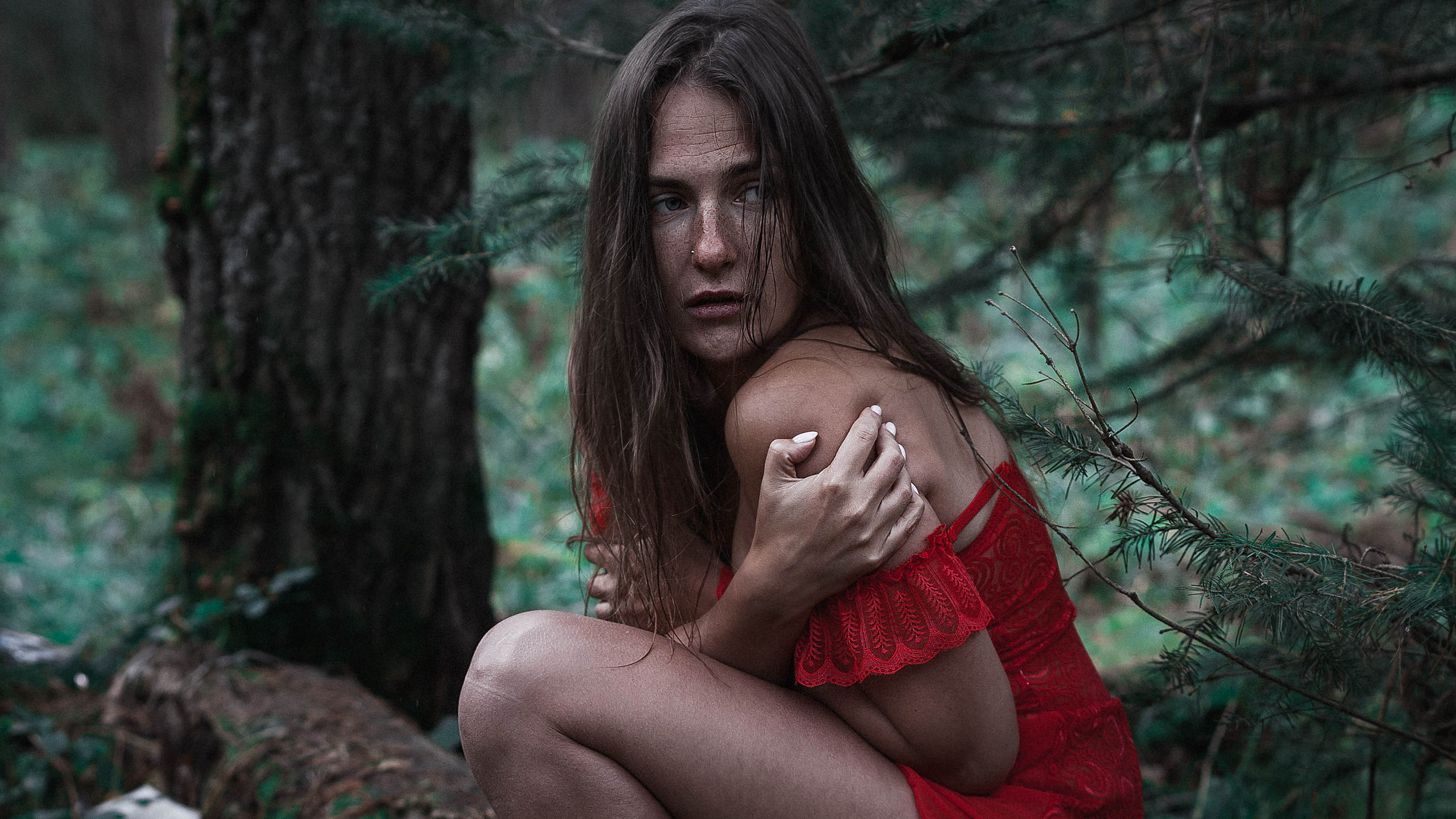 Лес Холод Октябрь. Ню Фотограф Александр Касымов Москва, фотосессии, Химки фотограф