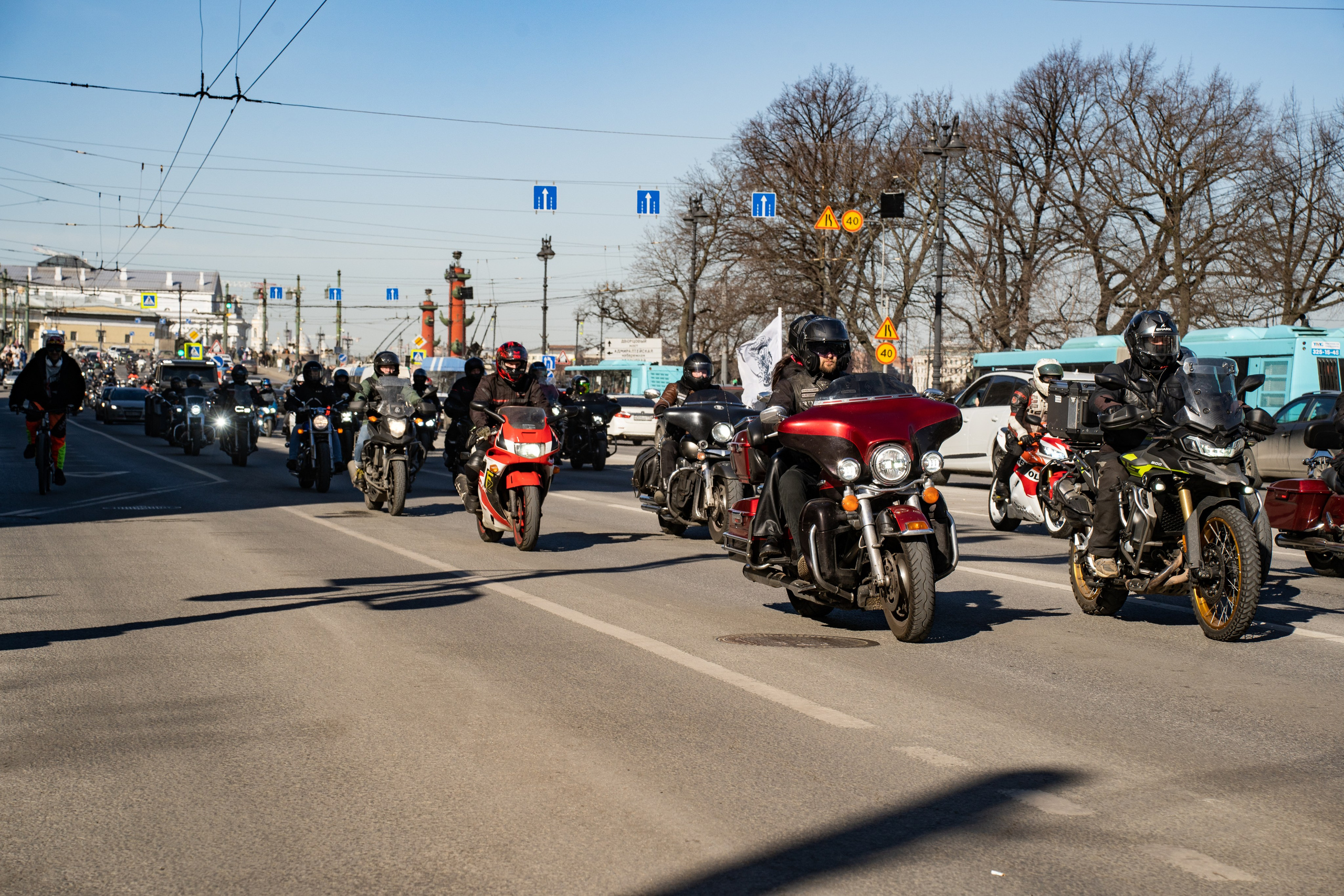 Весенний прохват мотоклуба Normans Riders MC. Концертный и репортажный фотограф в Санкт-Петербурге Слава Пахомов
