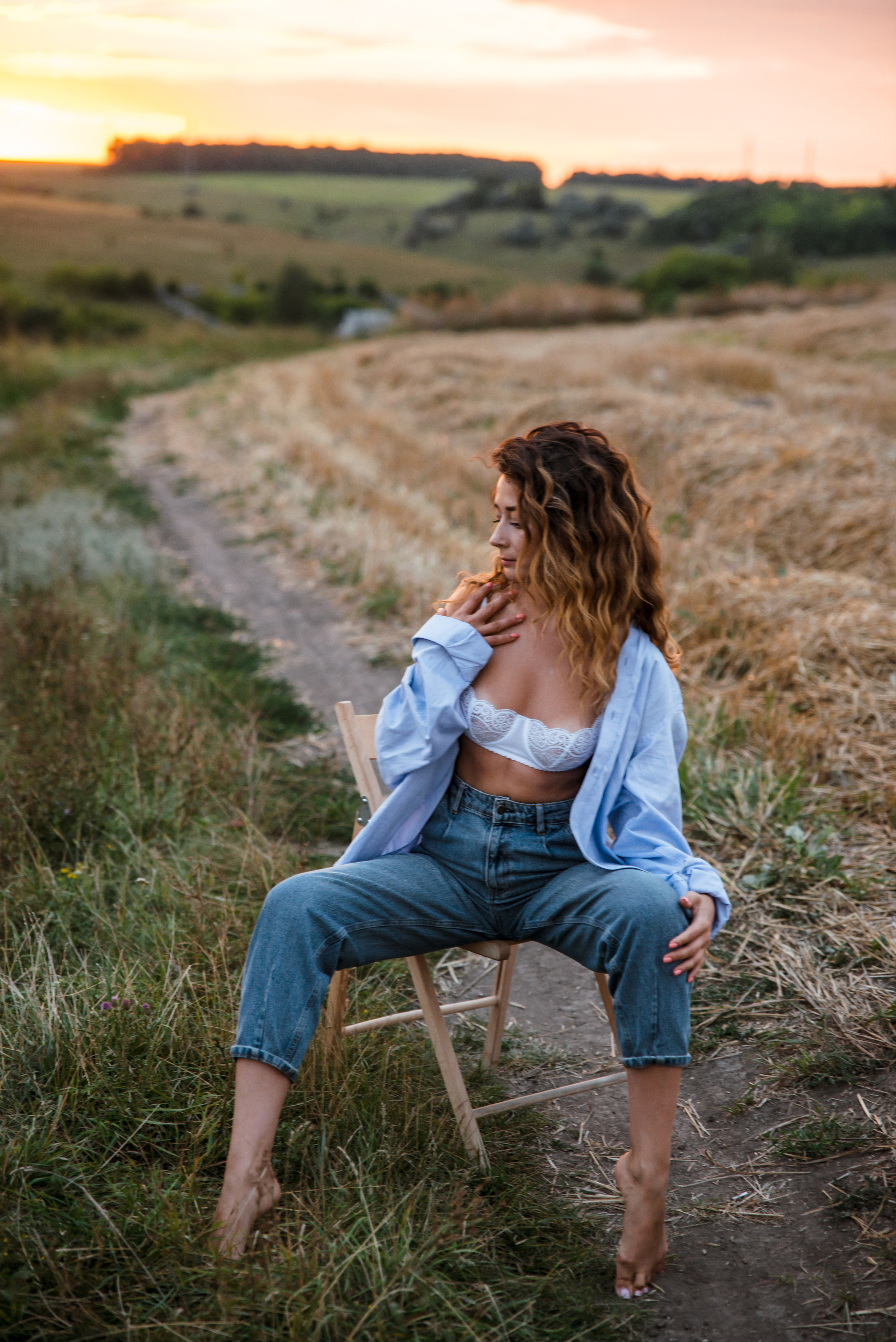 Закат и девушка. Свадебный и портретный фотограф в Белгороде Олеся Гавшина