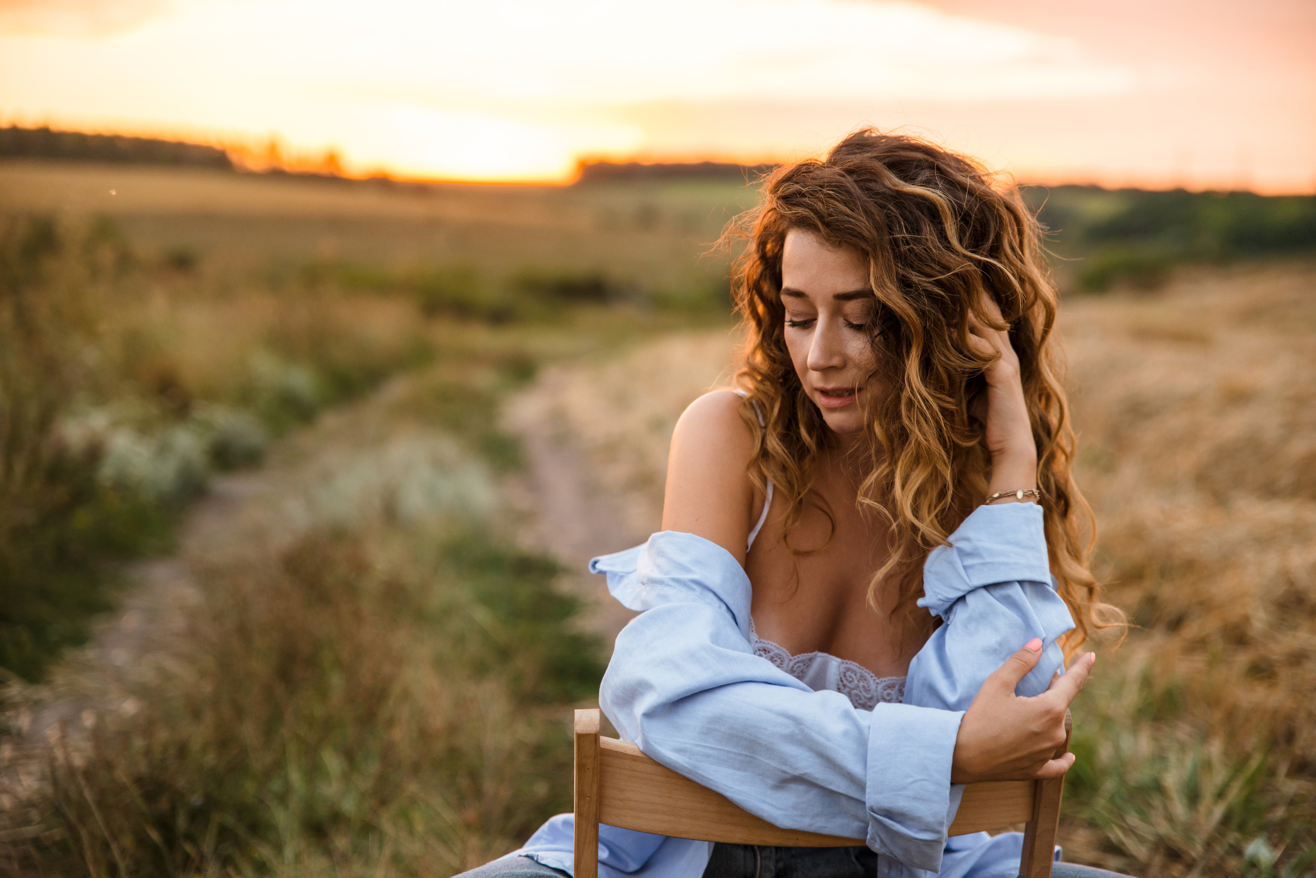 Закат и девушка. Свадебный и портретный фотограф в Белгороде Олеся Гавшина