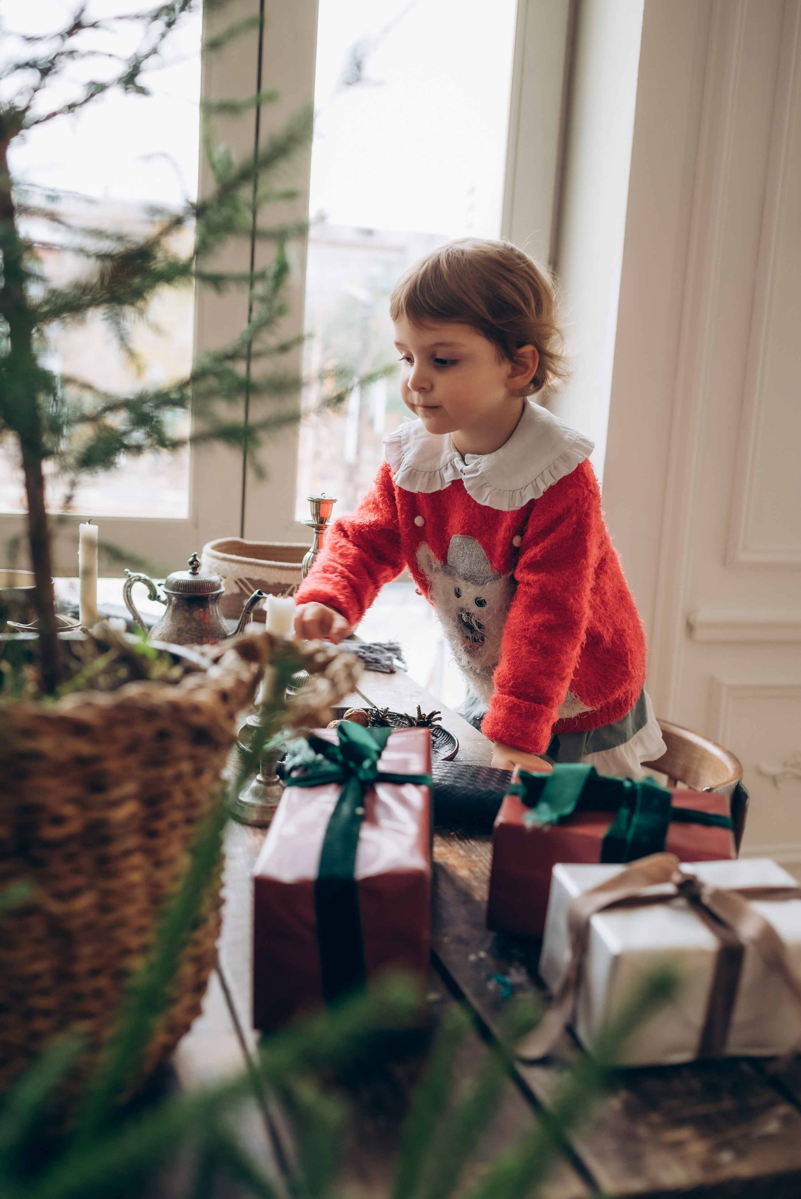 Новогодняя съемка Ксюша с дочками. Семейный фотограф в Тюмени Ксения Мязитова