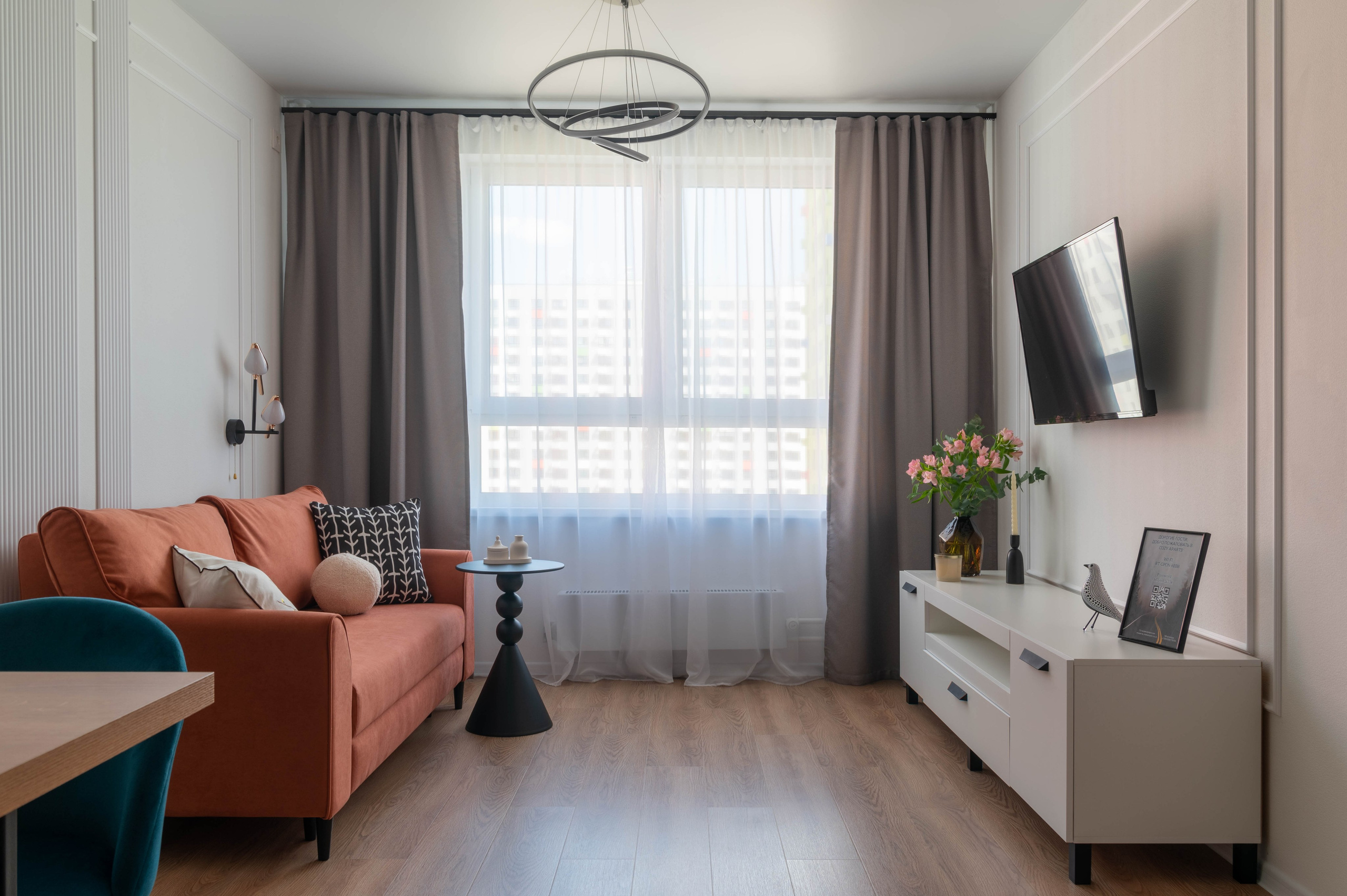 Съемка 1-к квартиры для посуточной аренды ЖК «Волга Парк». Интерьерный фотограф в Ярославле. Вероника Лазыкина