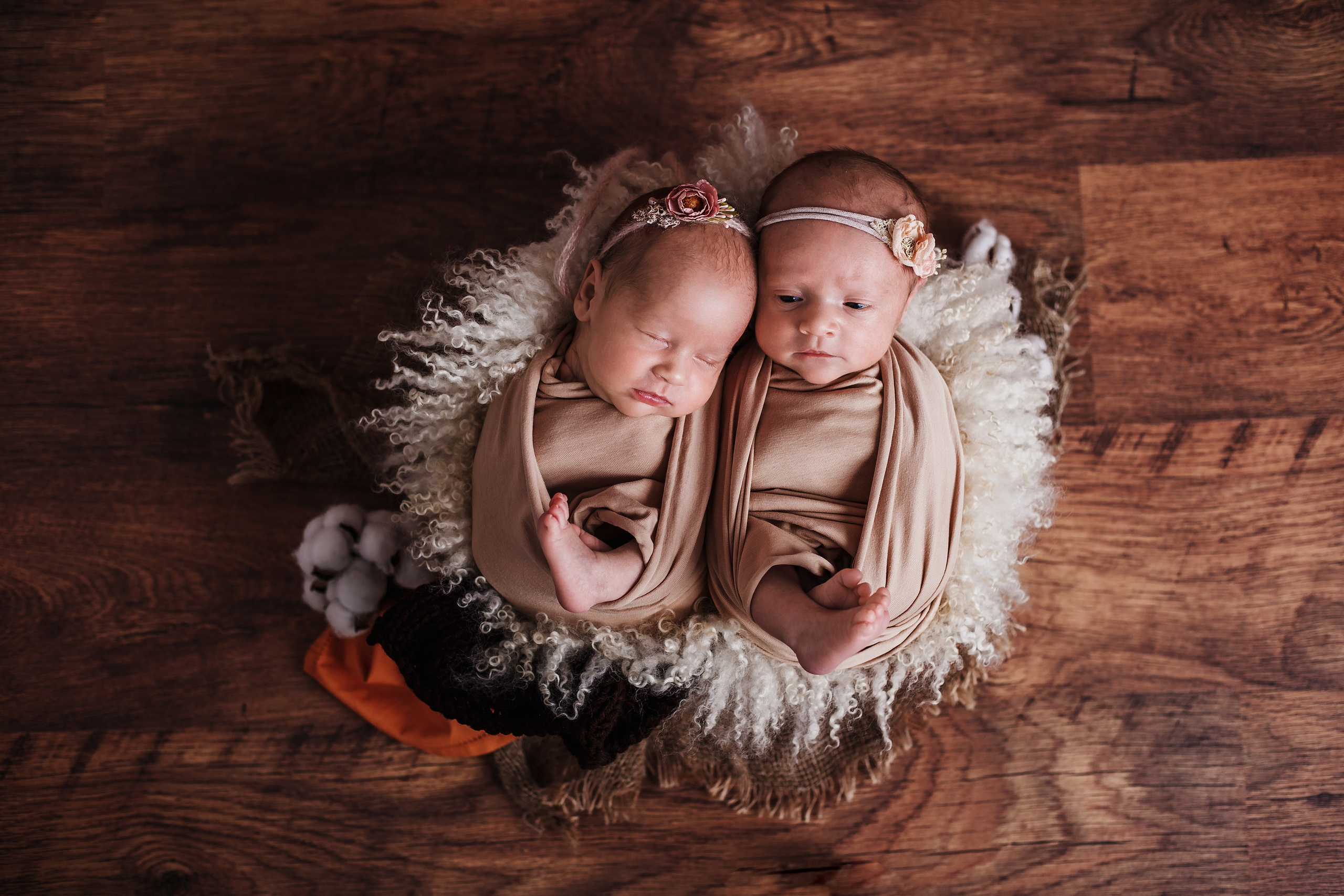 Таисия и Есения, пакет «Стандарт», 21 день. Фотограф новорождённых Екатерина Боброва. Ульяновск