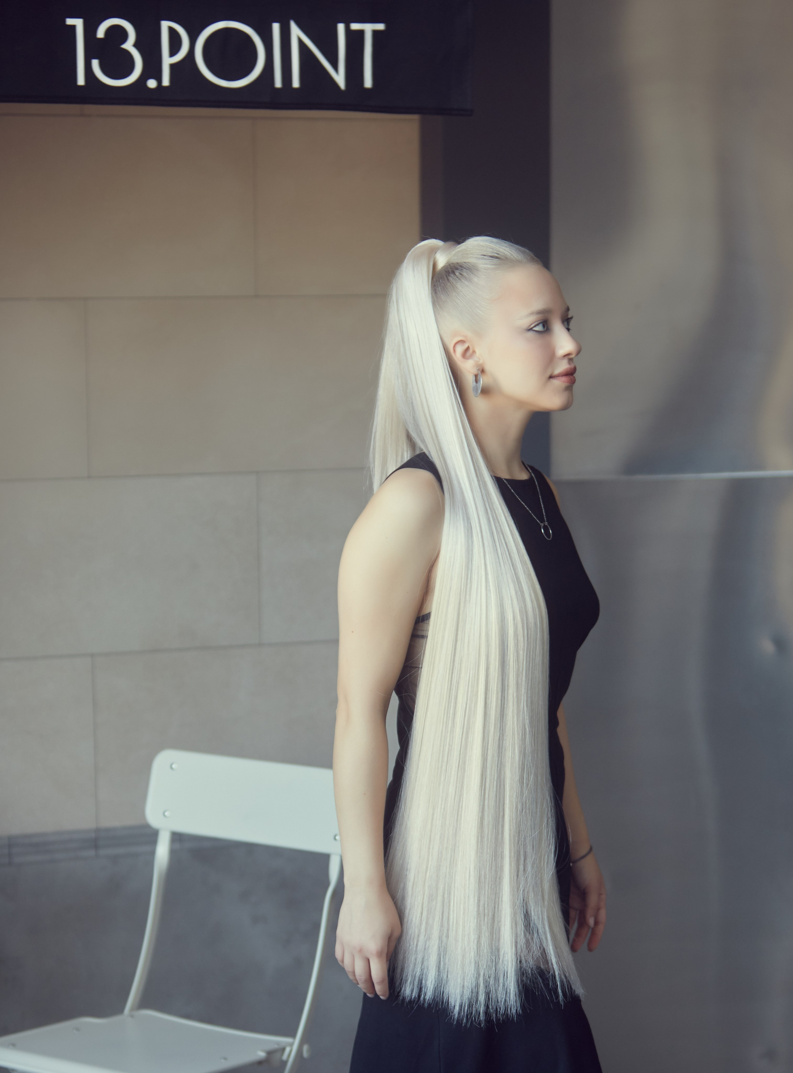 Рекламная съёмка хвостов для наращивания волос омбре.