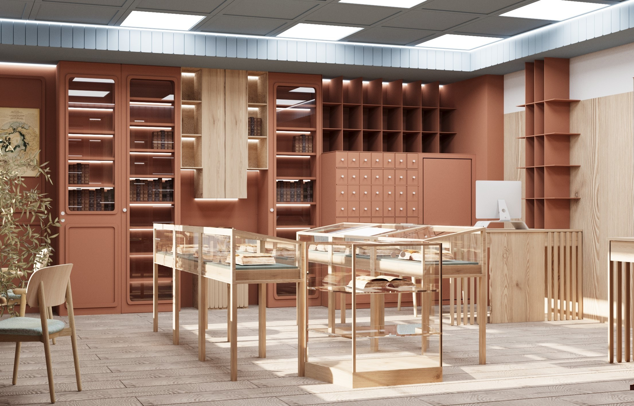 Зал редких книг библиотеки КубГУ. Студенческий проект, 2023 г. Главная