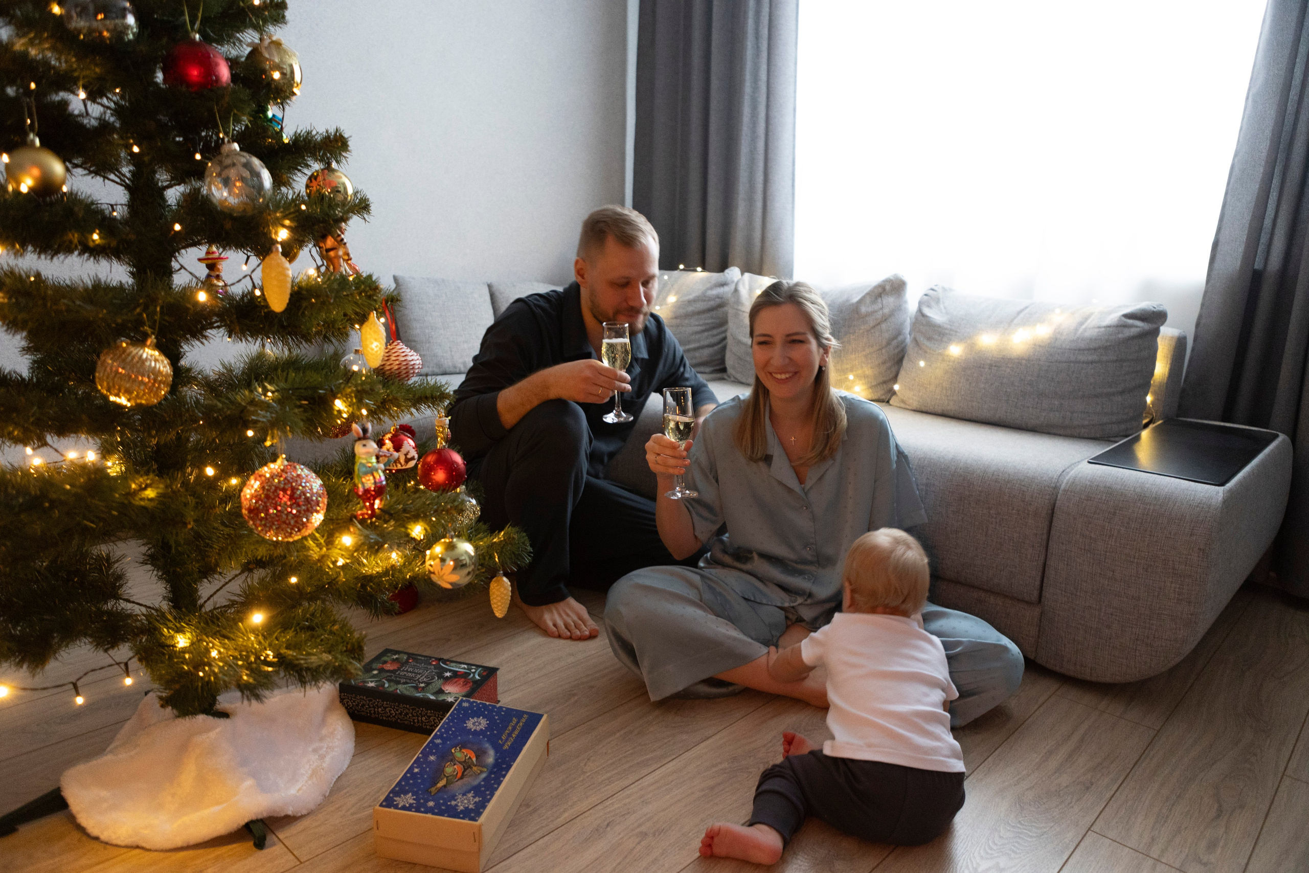 Домашняя новогодняя фотосессия. Семейный и портретный фотограф в Москве Елена Флегант