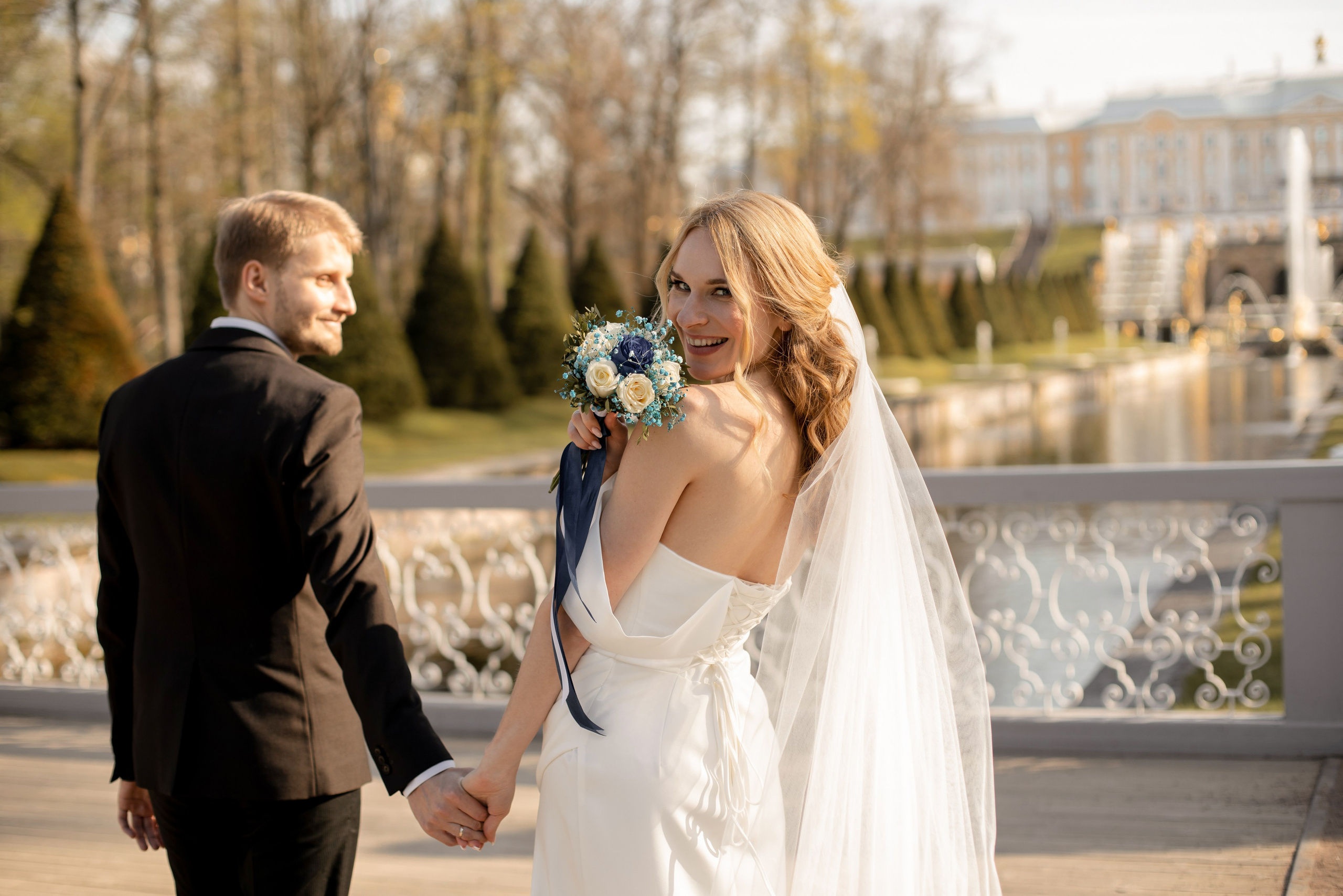 Петергоф / ЗАГС + прогулка. Свадебный и семейный фотограф в Москве Диана Левченко