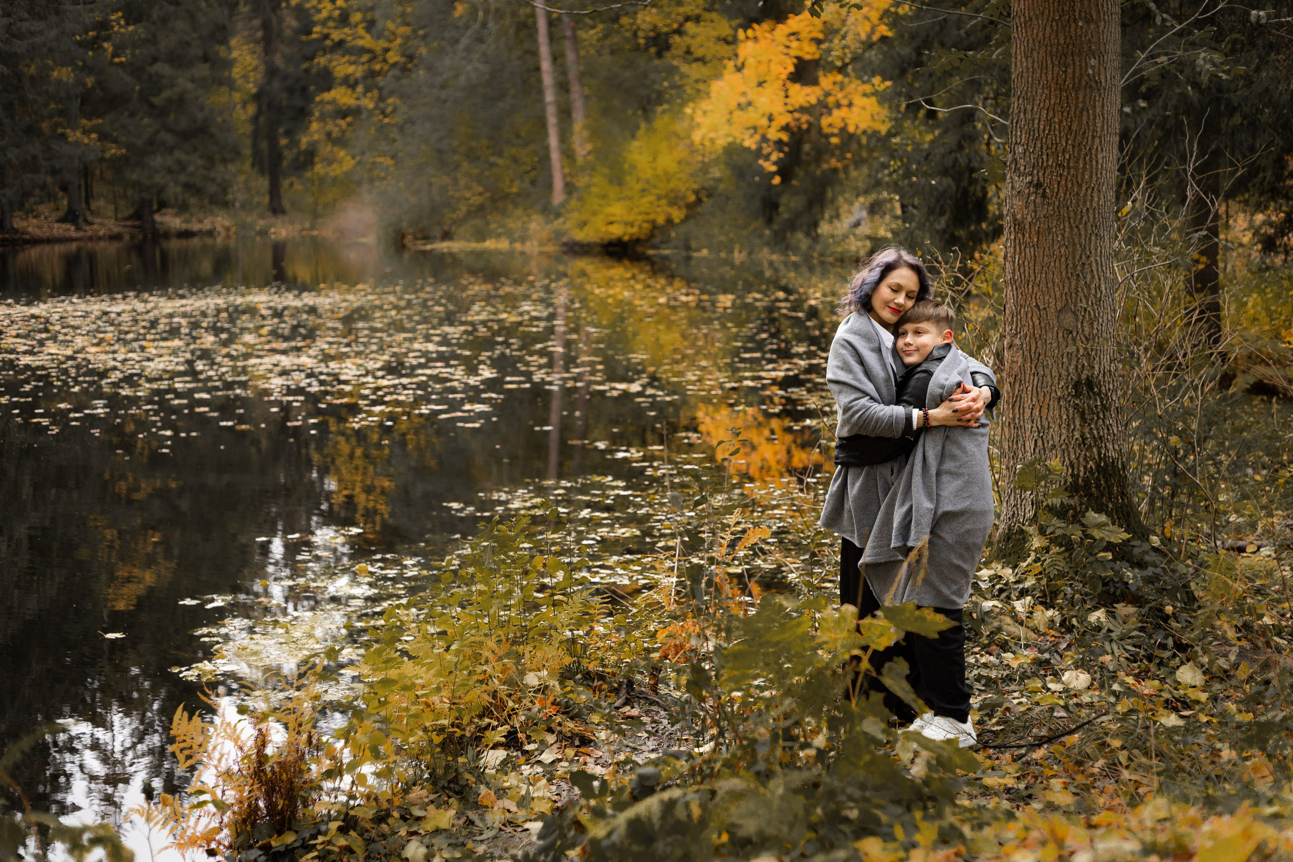 Катя и Вася. Фотосессия на Хэллоуин в парке. Семейный и детский фотограф в Санкт-Петербурге Павлова Елена