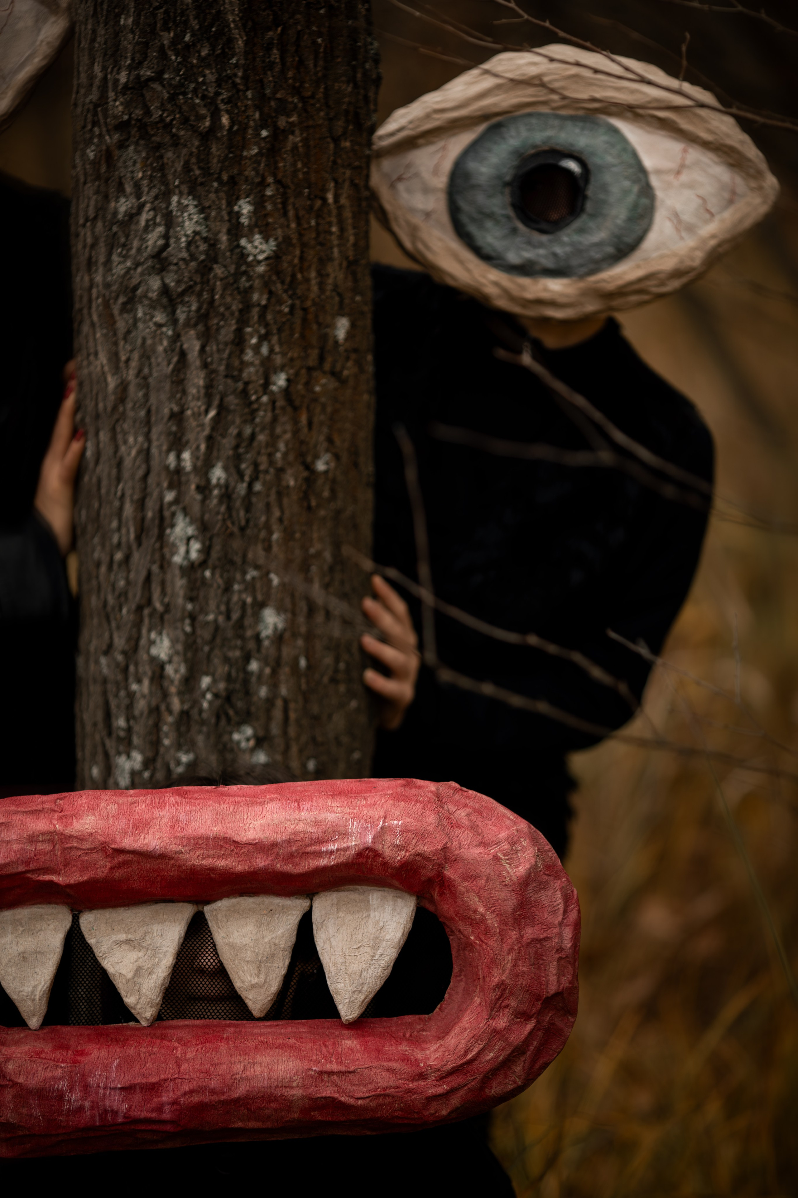 Фотопроект «Духи леса» — маски из папье-маше, свет и тишина природы. Фотограф Анна Грошикова — авторская съёмка на рассвете и закате в Москве, Мытищах, Солнечногорске и Московской области