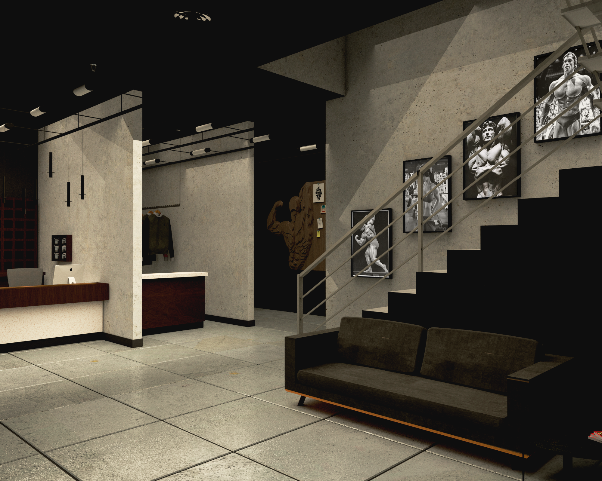 Визуализации спортзал. Обо мне