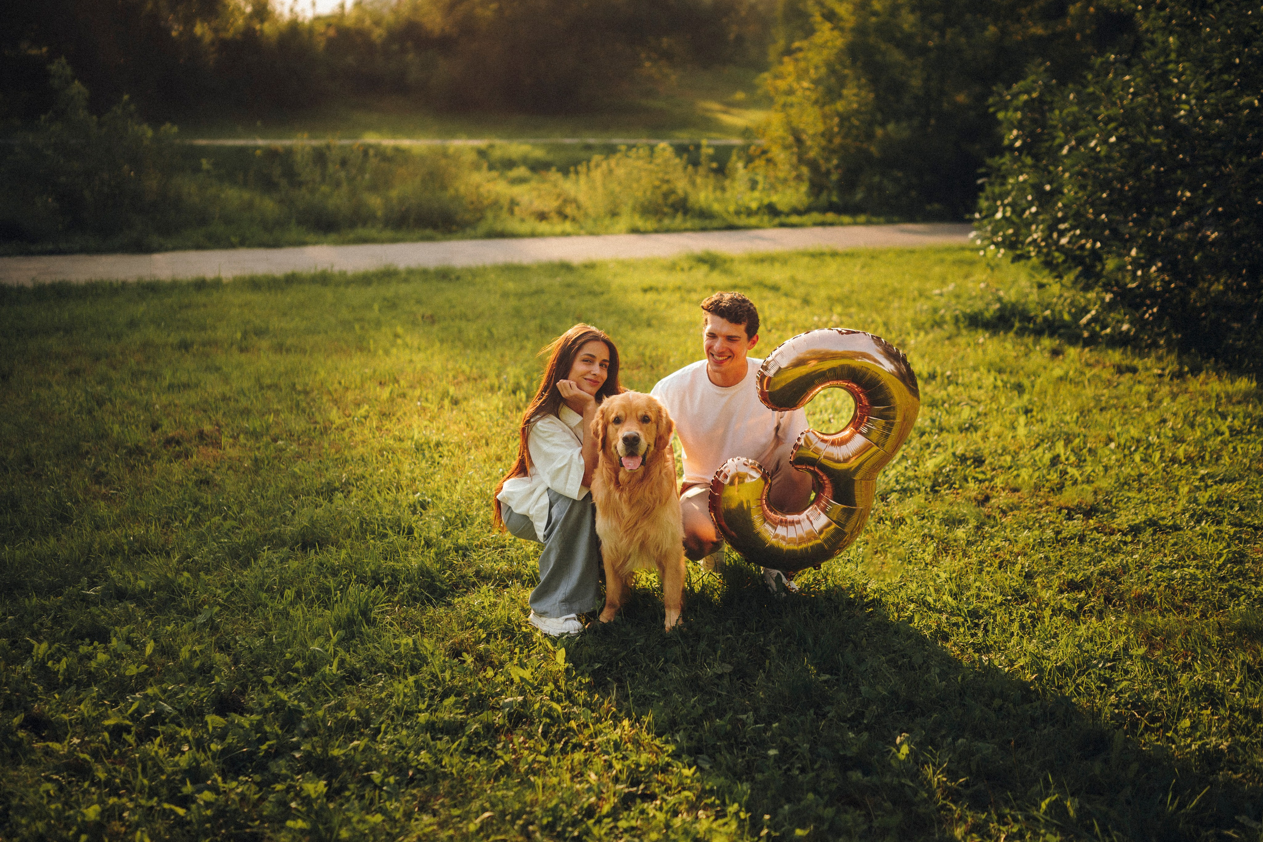 Карина, Саша и Луни. Семейный фотограф анималист Ананьева Мария — Москва