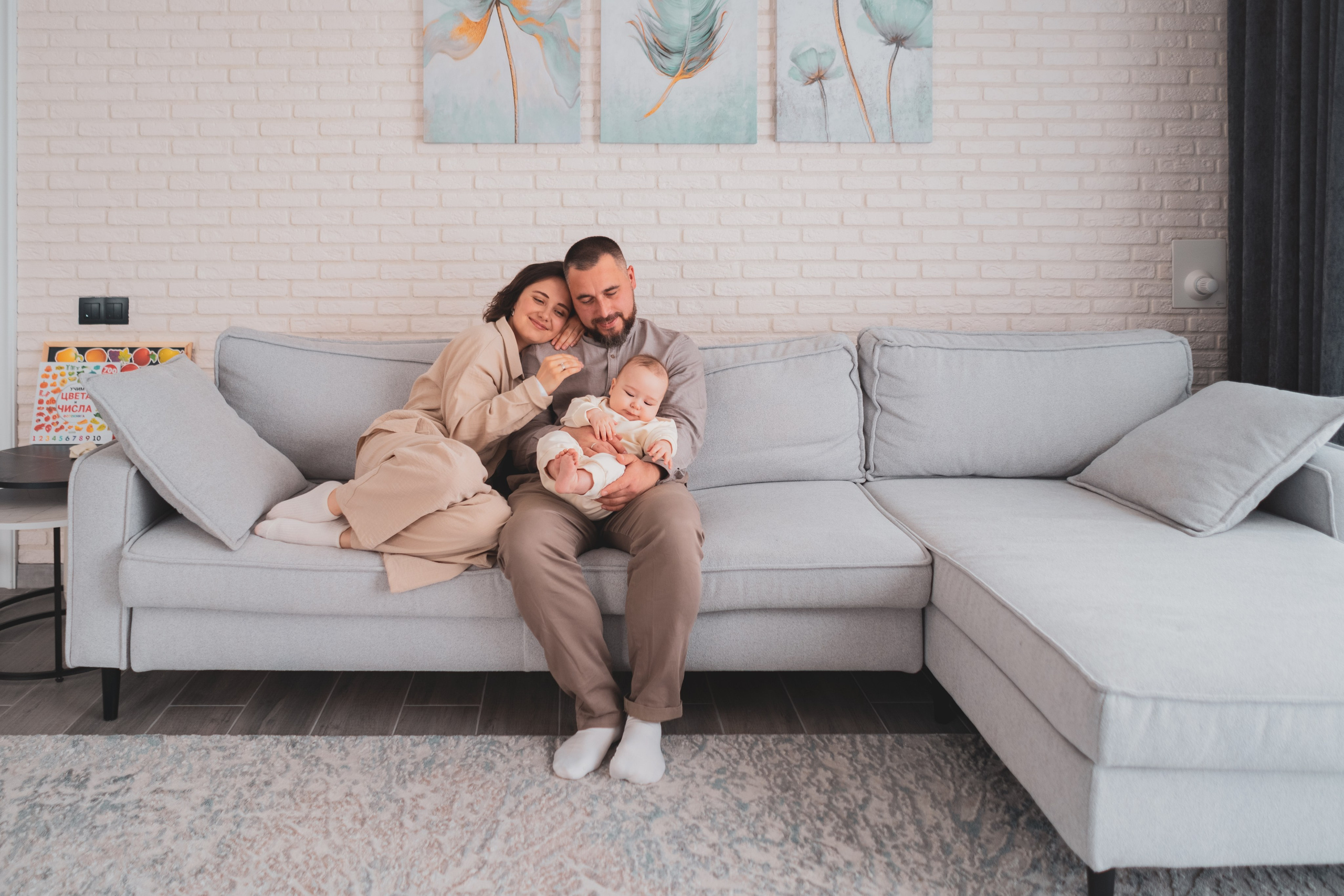 Мансур с родителями, Щелково, домашняя съемка. Наталья Дукалова фотограф Щелково Королев Пушкино Москва Балашиха