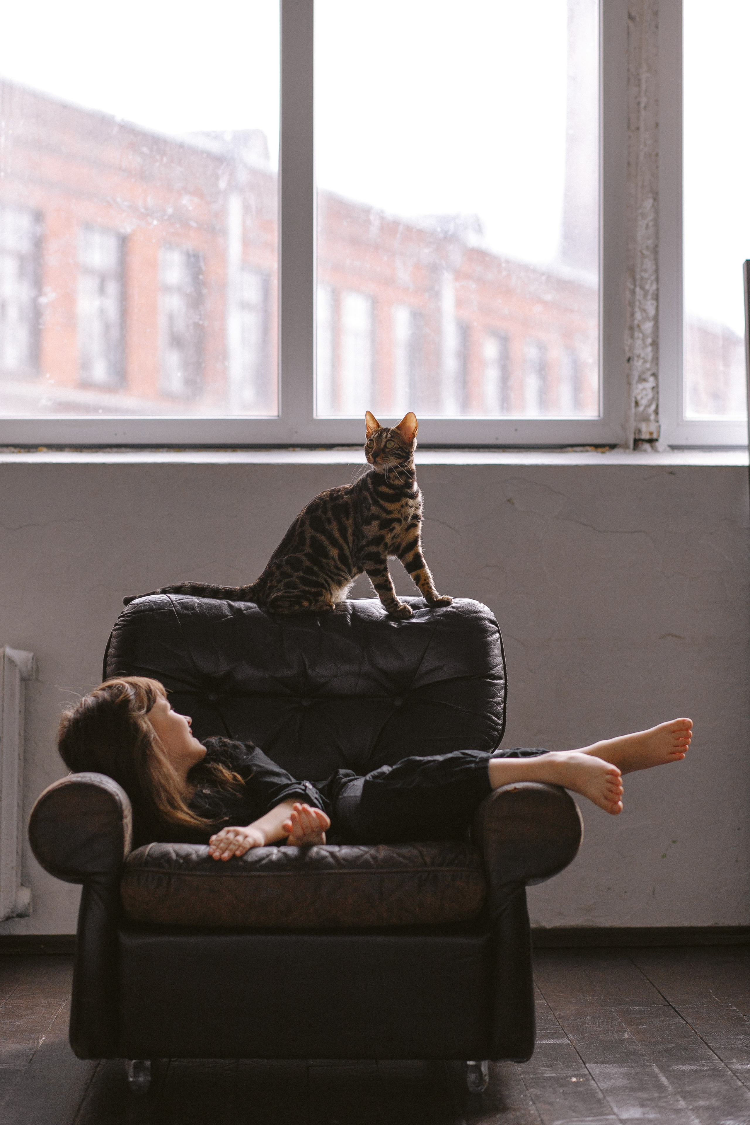 Лера с мамой, папой и Бусей