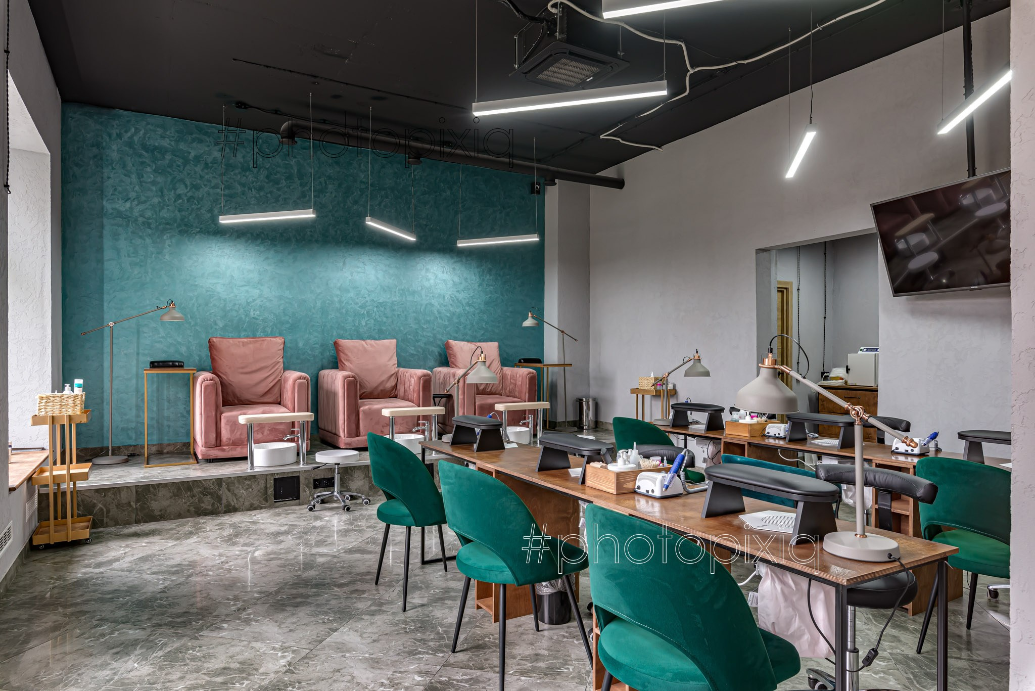 Интерьерная съёмка салона красотыPoint Beauty. Интерьерная съёмка и виртуальные туры — Интерьерный фотограф Кузнецов Сергей (photopixiq)