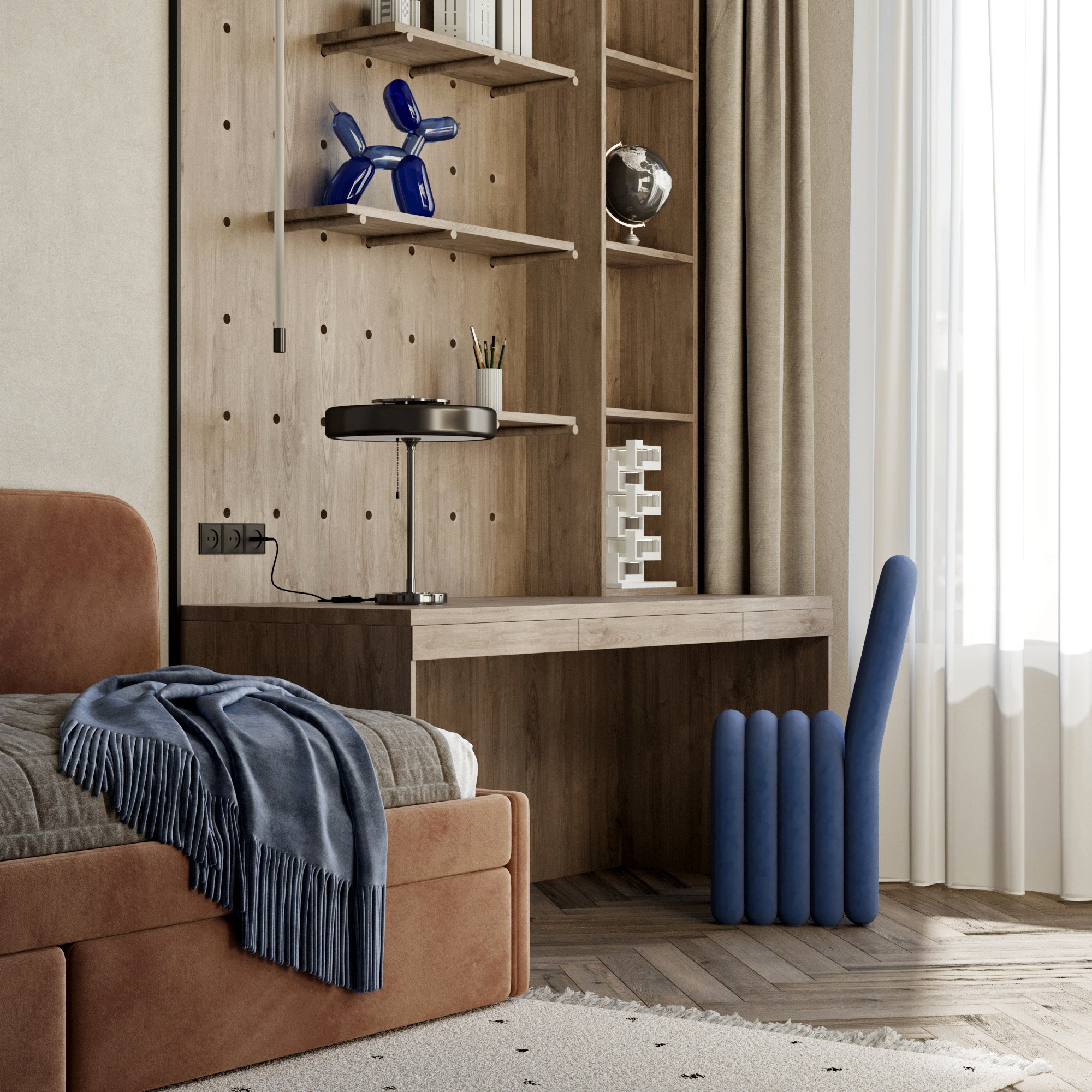 ЖК West Garden|Комната для подростка|Юлия Чернова. Интерьерная 3D визуализация