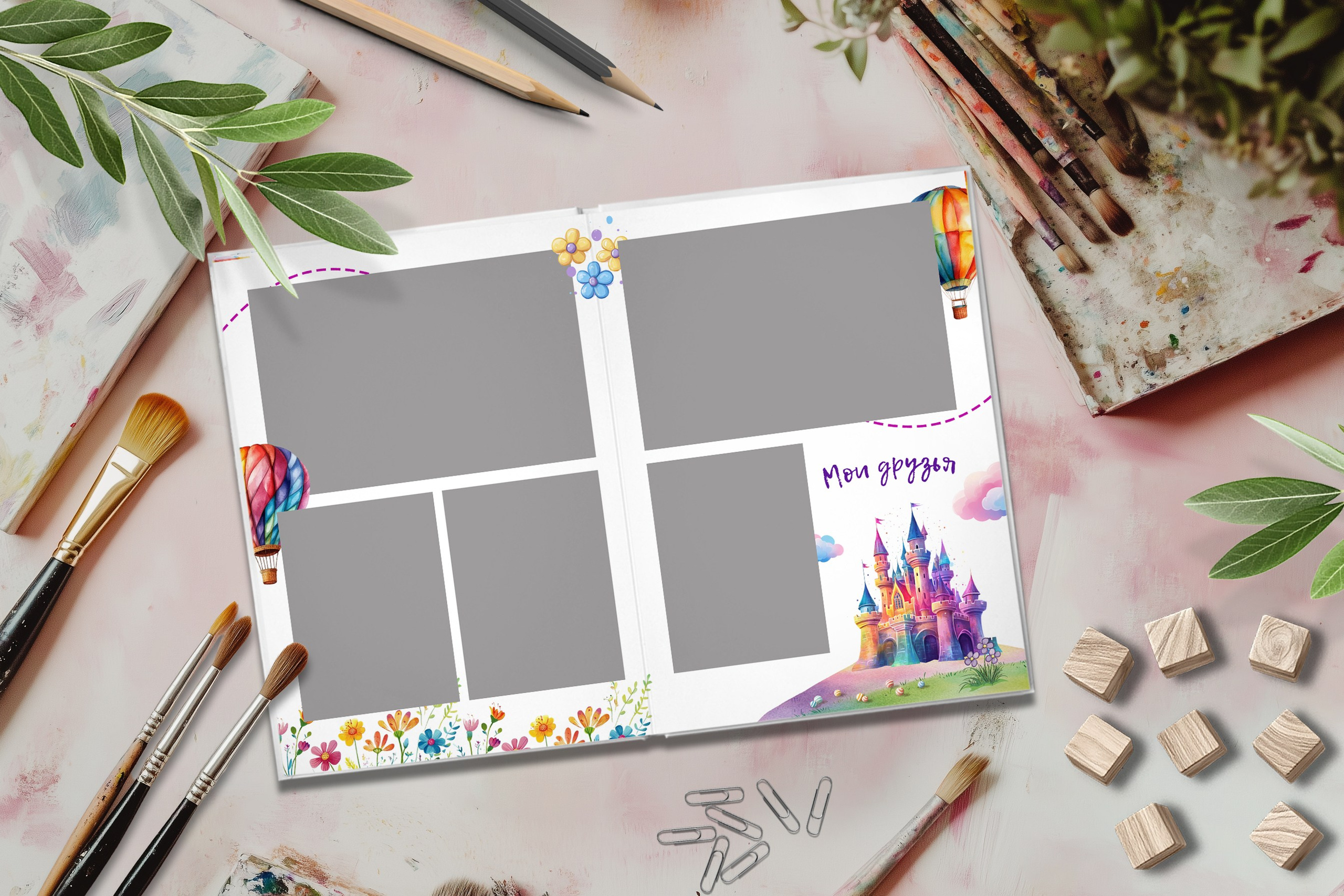 Дизайн «Воздушный шар». Шаблоны и дизайны выпускных альбомов и фотокниг