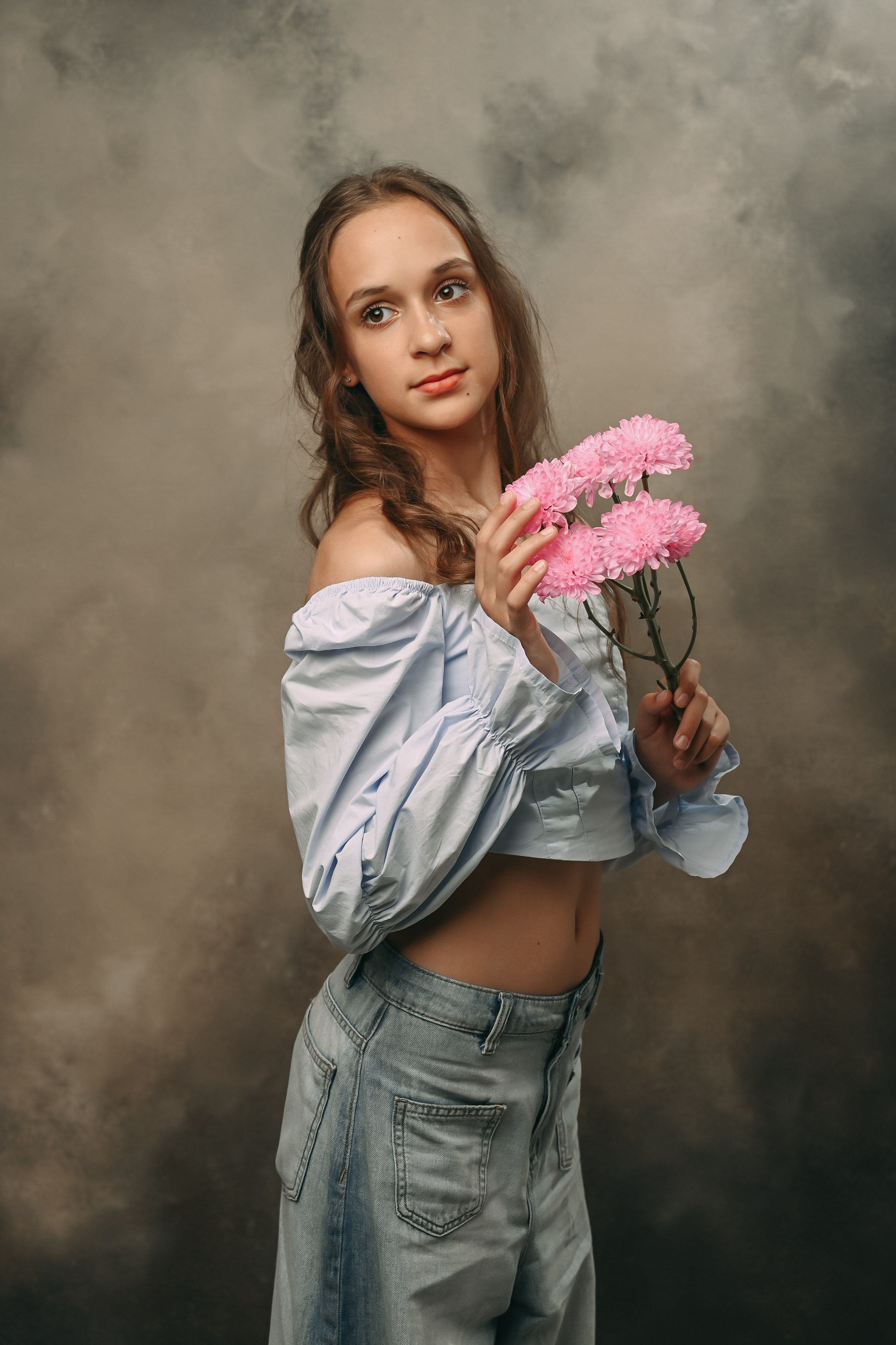 Портреты с цветами. Детский и семейный фотограф