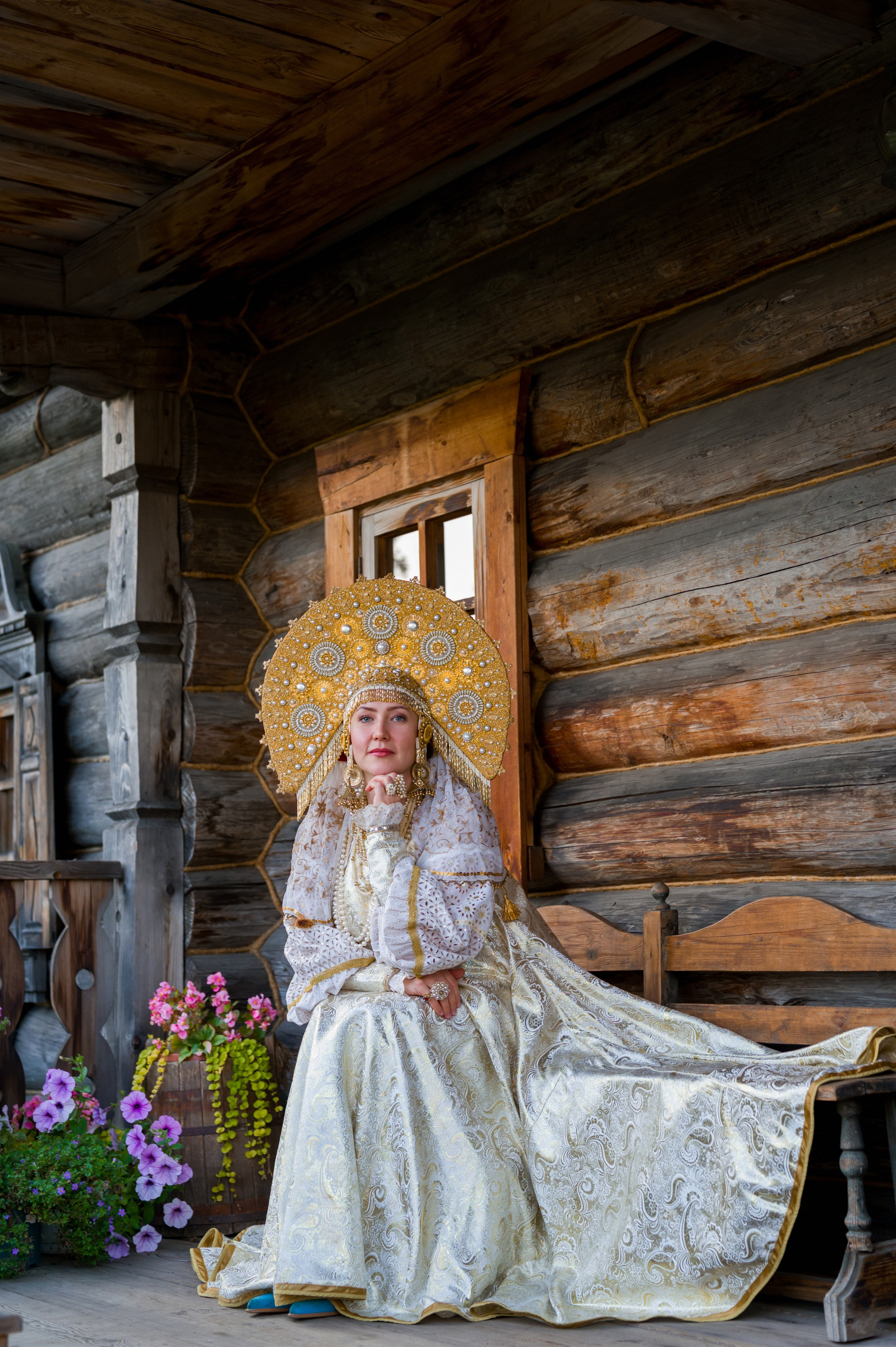 Фотосессия в русском национальном наряде. Фотограф Юлия Кондратьева