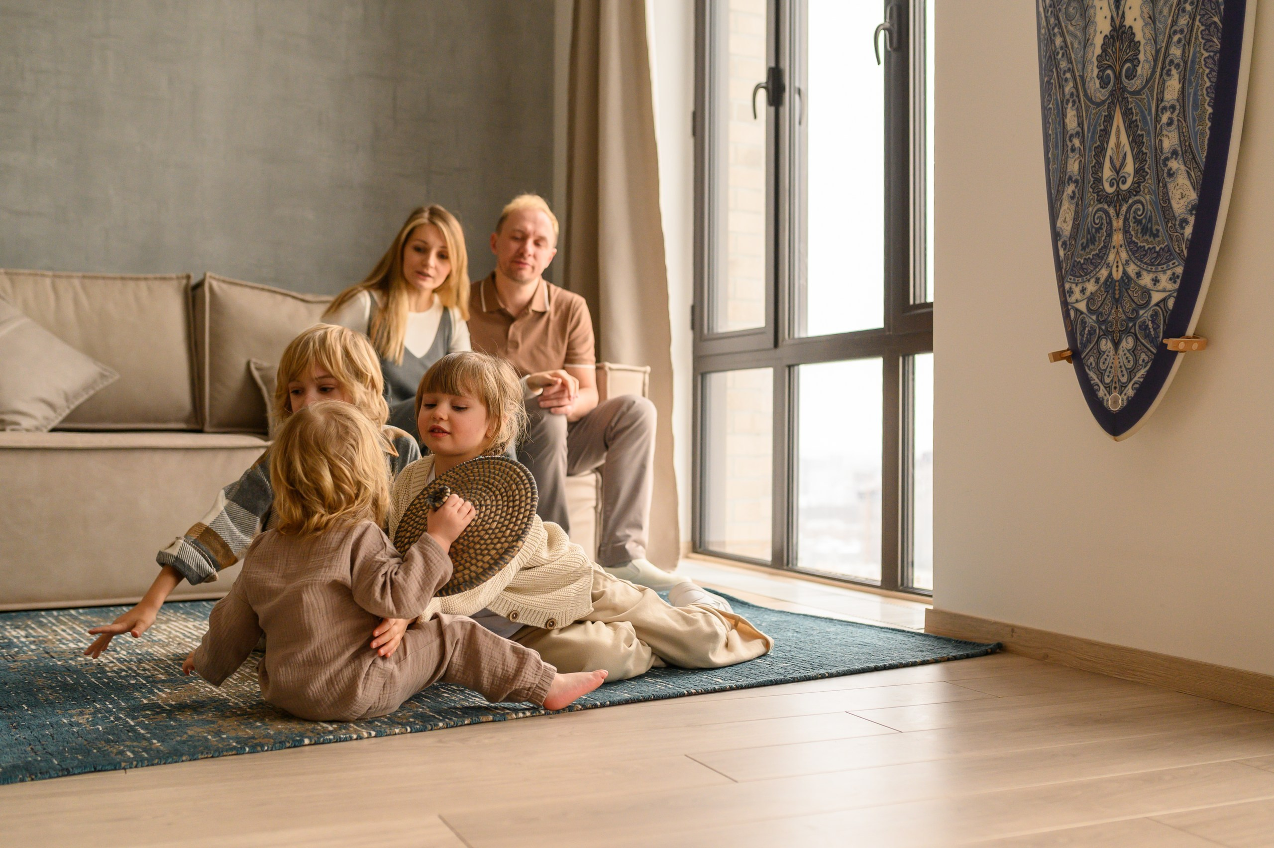 Домашняя семейная фотосессия