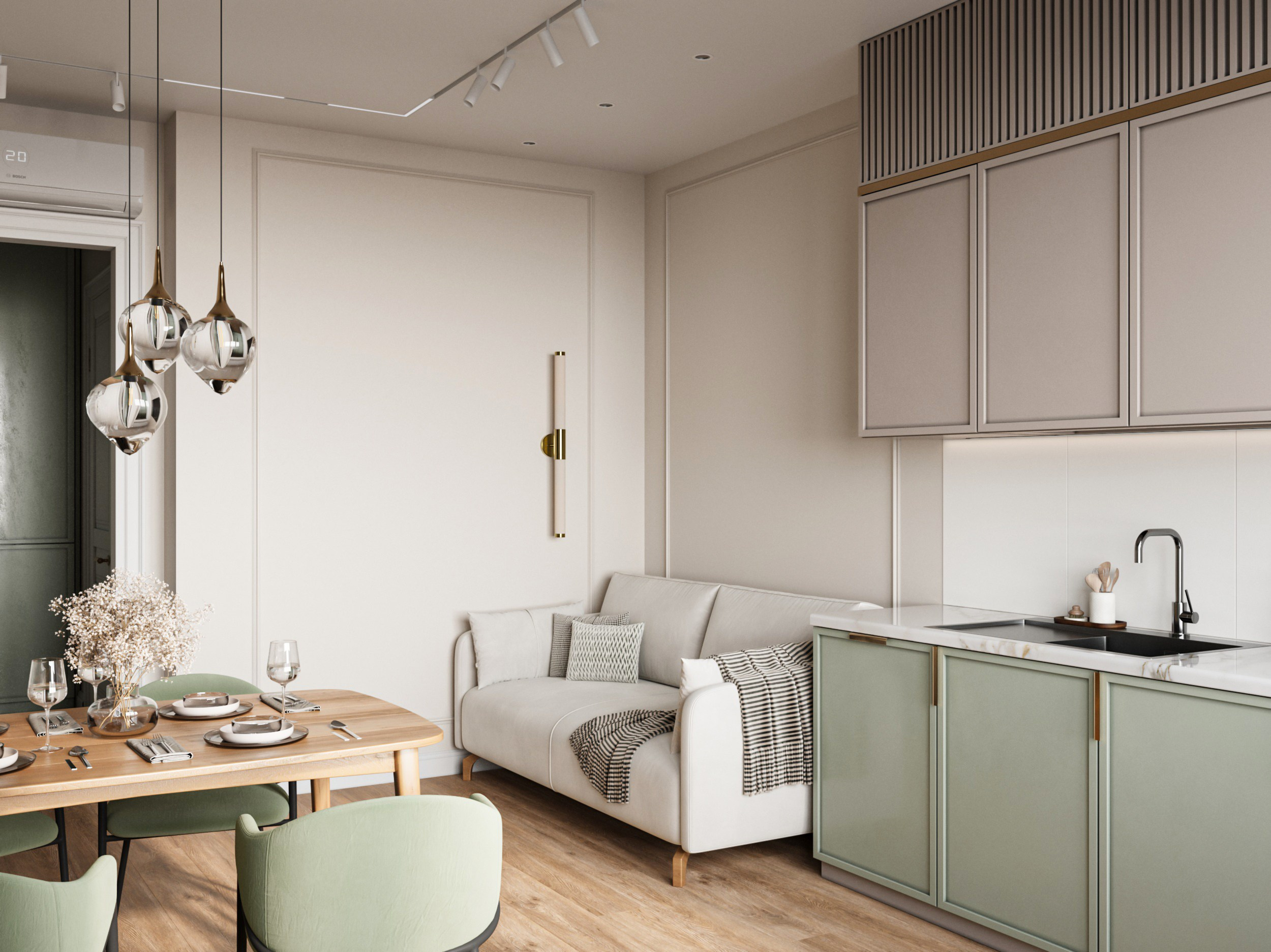 Уютная 1комн.квартира. 3D-визуализатор Александр Зиновьев