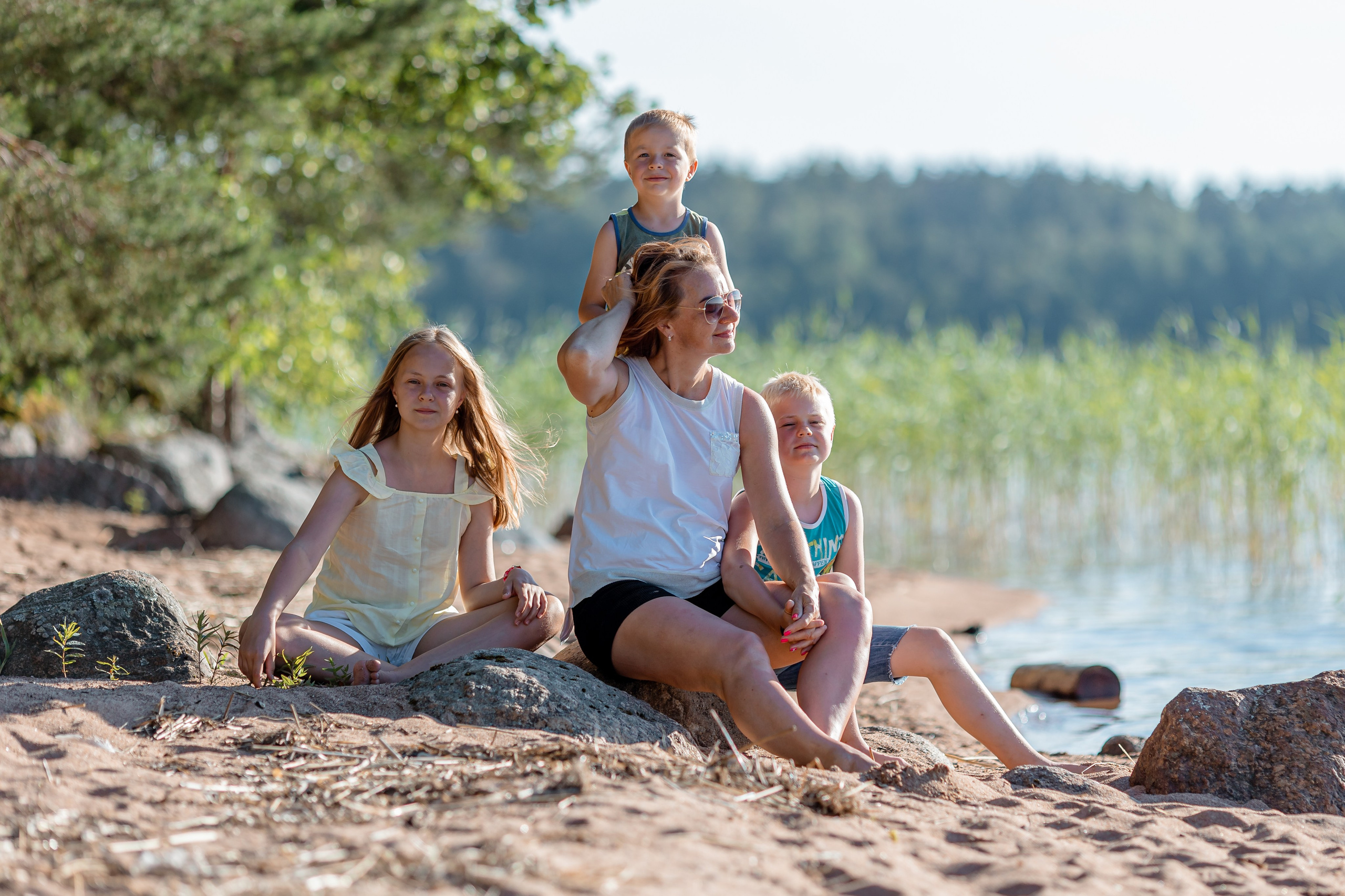 Семейная фотосессия на закате. Ирина Носова - семейный и детский фотограф
