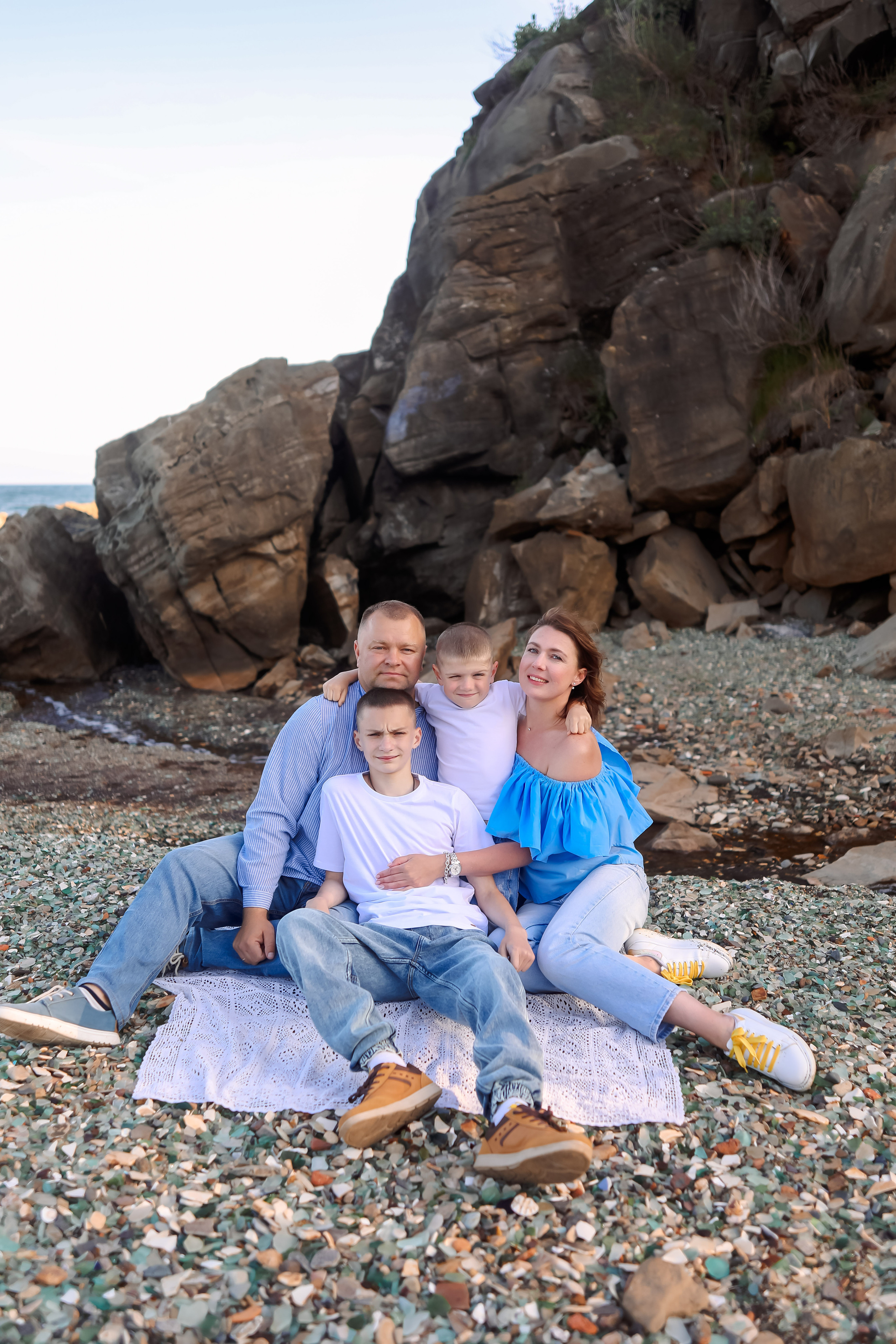 Таня и Лёша с сыновьями. Семейный и свадебный фотограф во Владивостоке Аня Смецкая