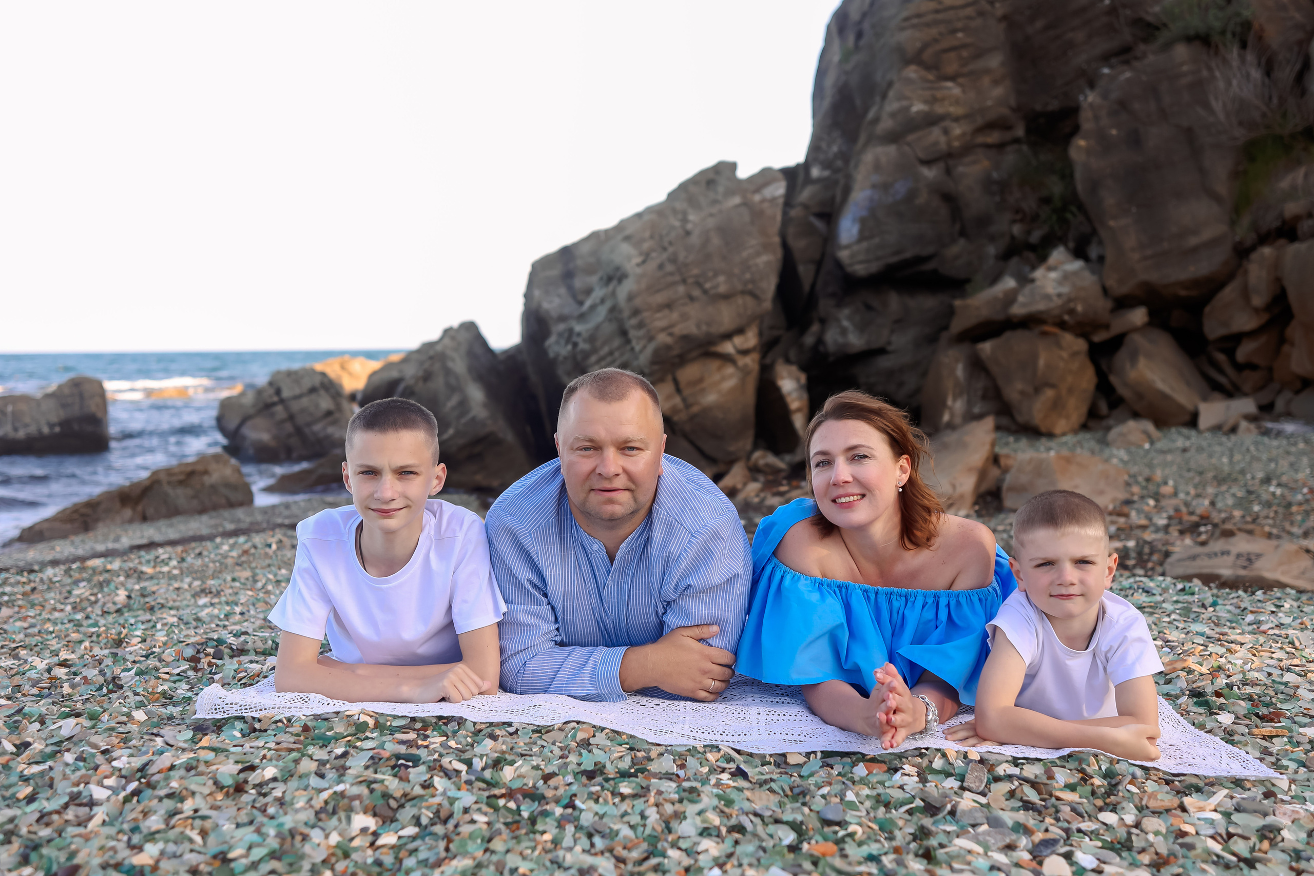 Таня и Лёша с сыновьями. Семейный и свадебный фотограф во Владивостоке Аня Смецкая