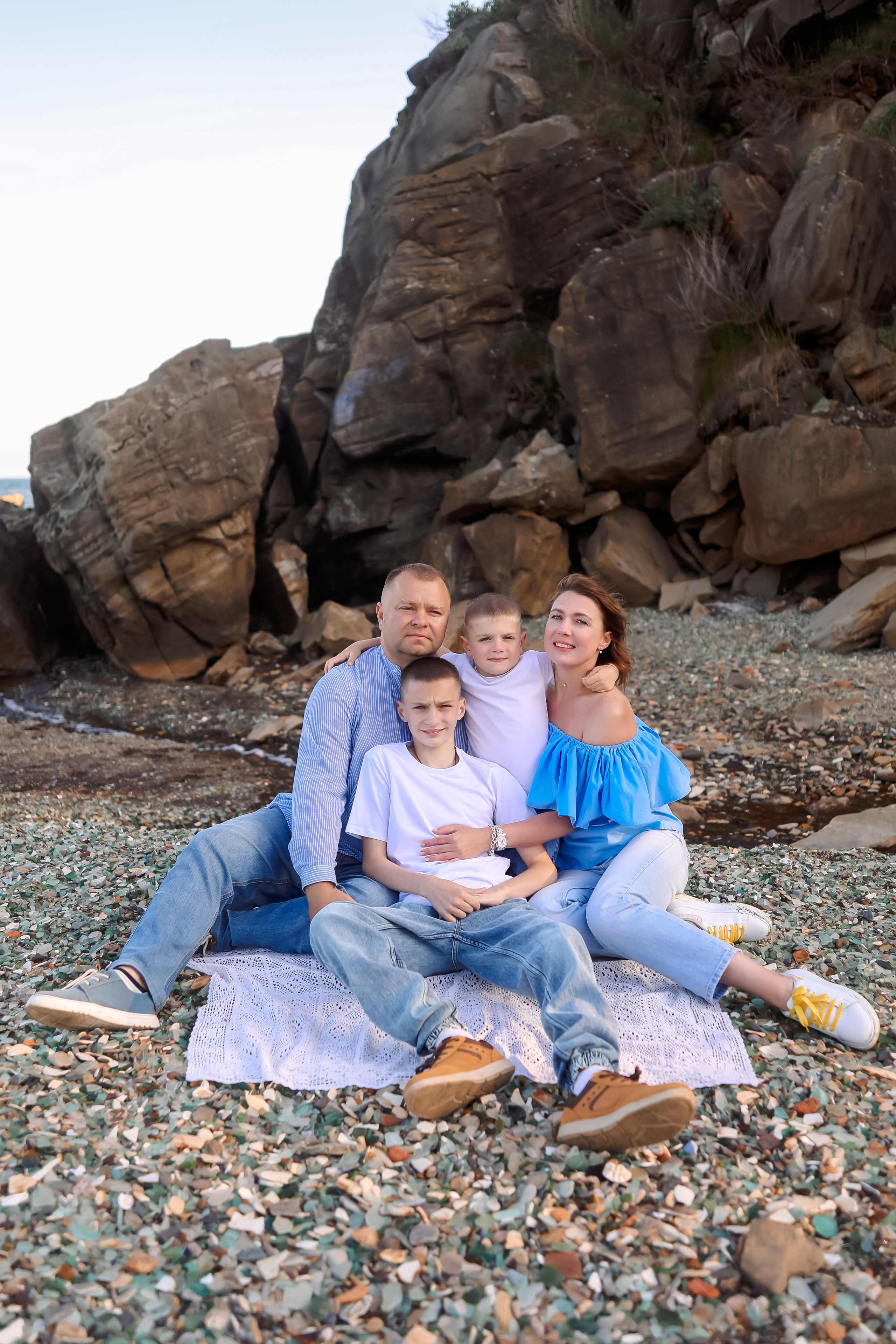 Таня и Лёша с сыновьями. Семейный и свадебный фотограф во Владивостоке Аня Смецкая