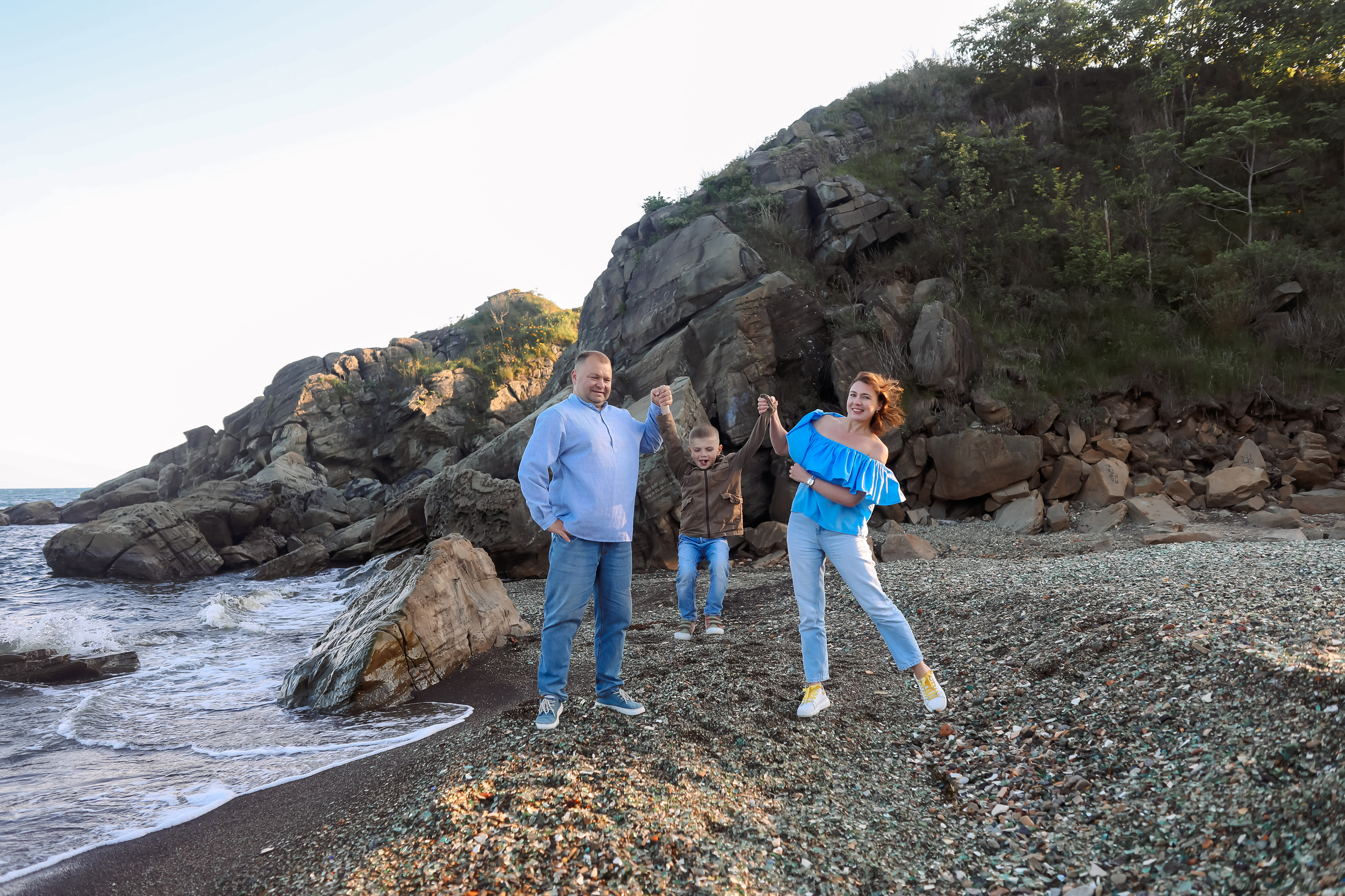 Таня и Лёша с сыновьями. Семейный и свадебный фотограф во Владивостоке Аня Смецкая