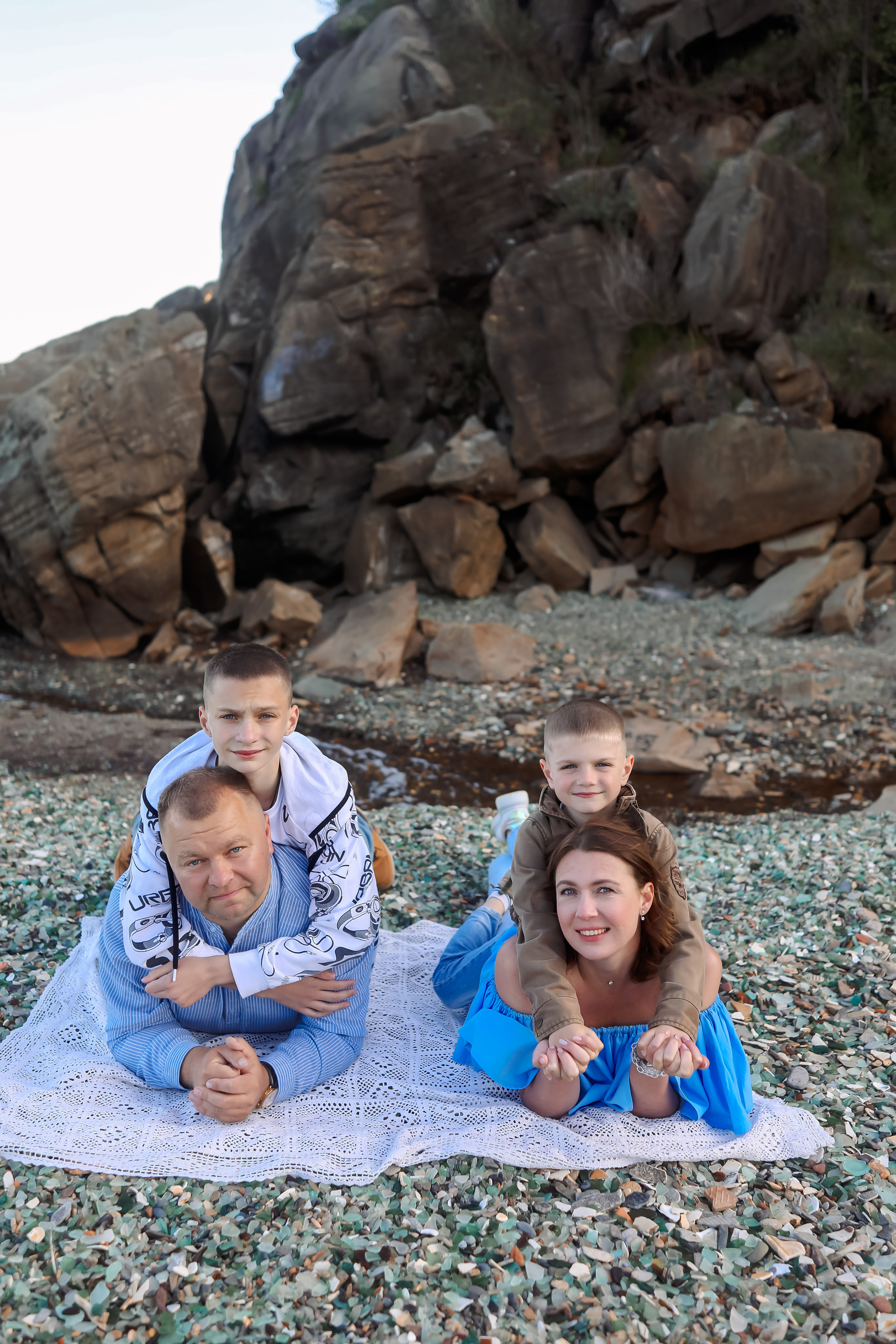 Таня и Лёша с сыновьями. Семейный и свадебный фотограф во Владивостоке Аня Смецкая