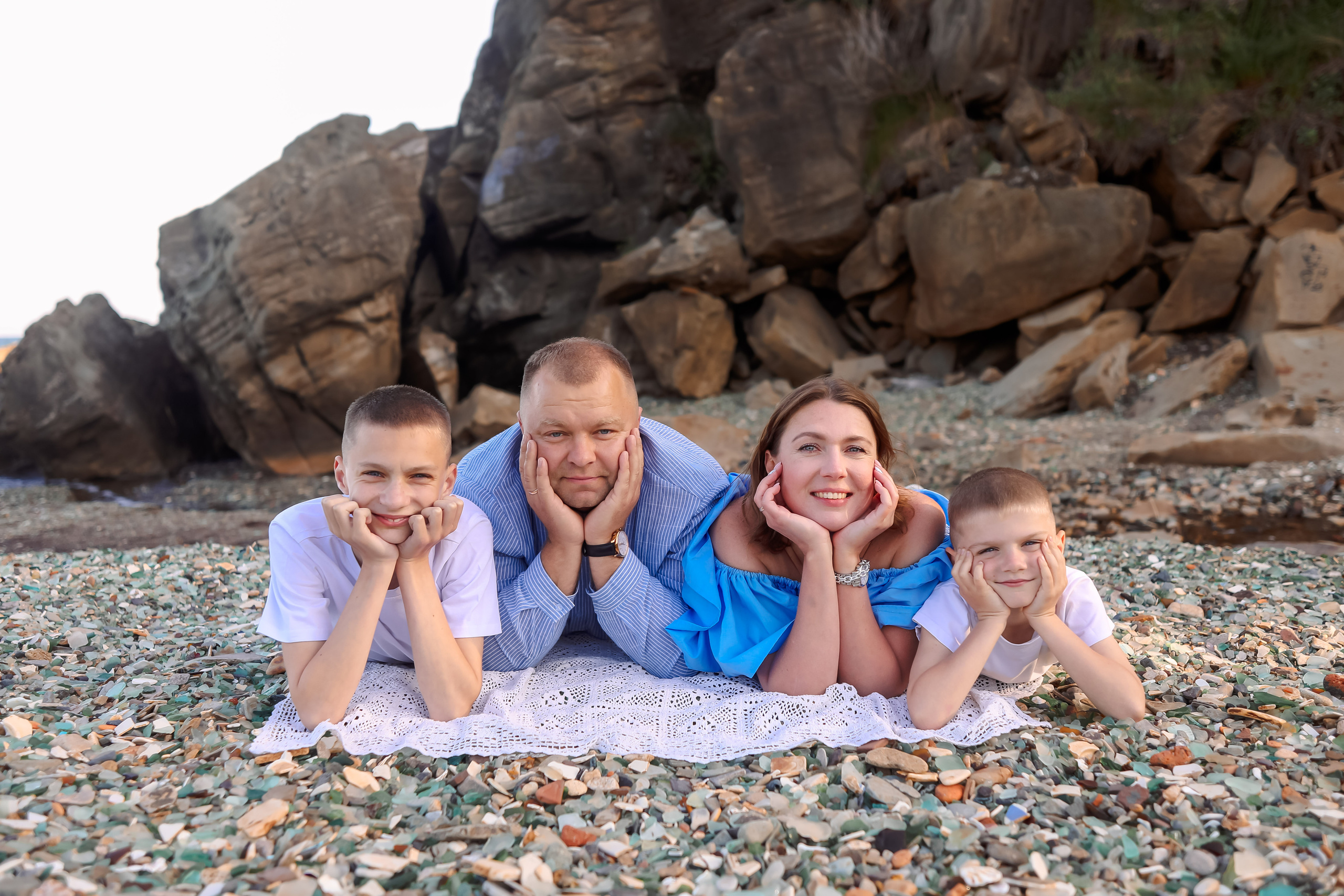 Таня и Лёша с сыновьями. Семейный и свадебный фотограф во Владивостоке Аня Смецкая