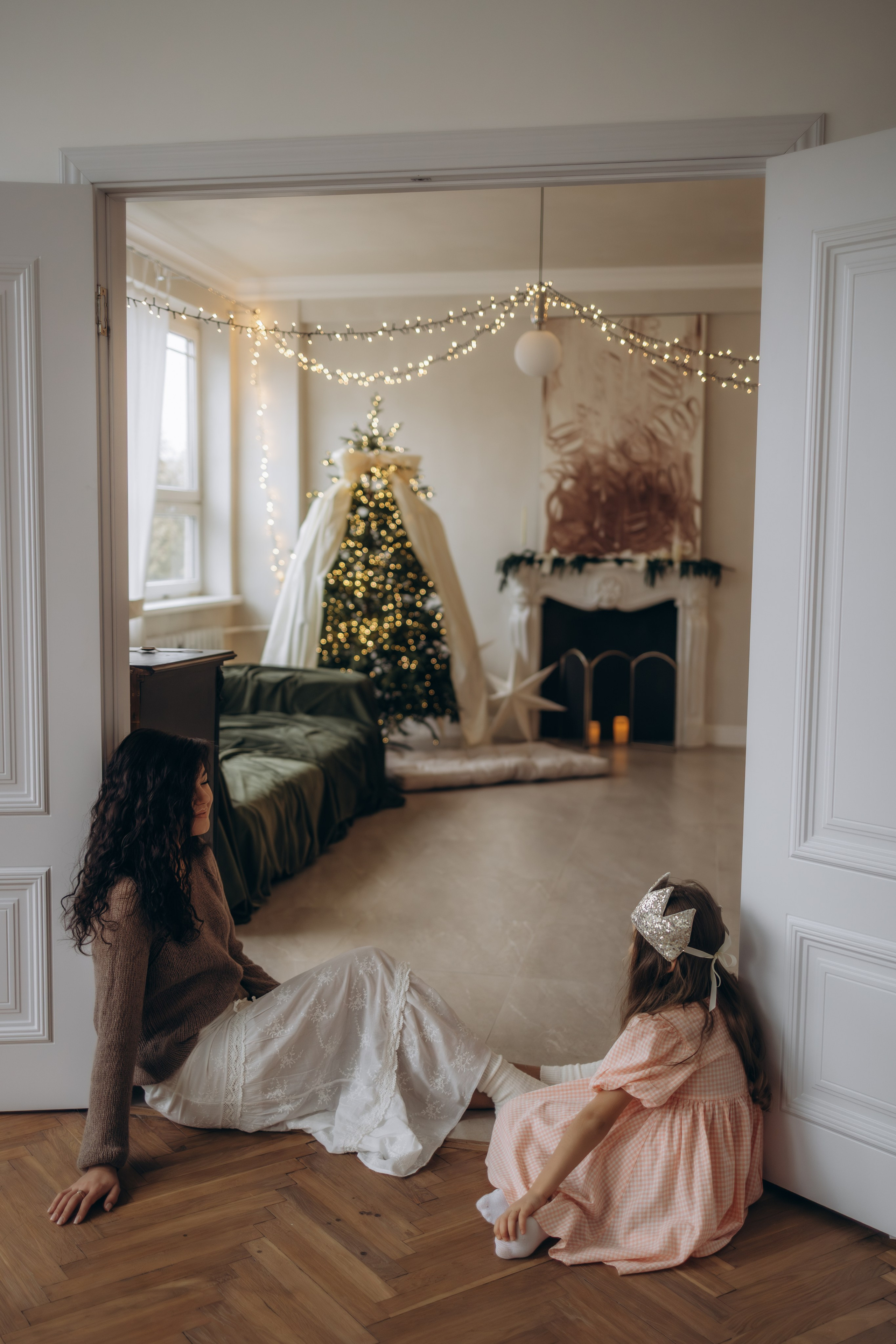 Мамочка и доченька в студии, г. Обнинск (Калужская обл.). Надежда Стар семейный и церковный фотограф в Жукове и Калужской области