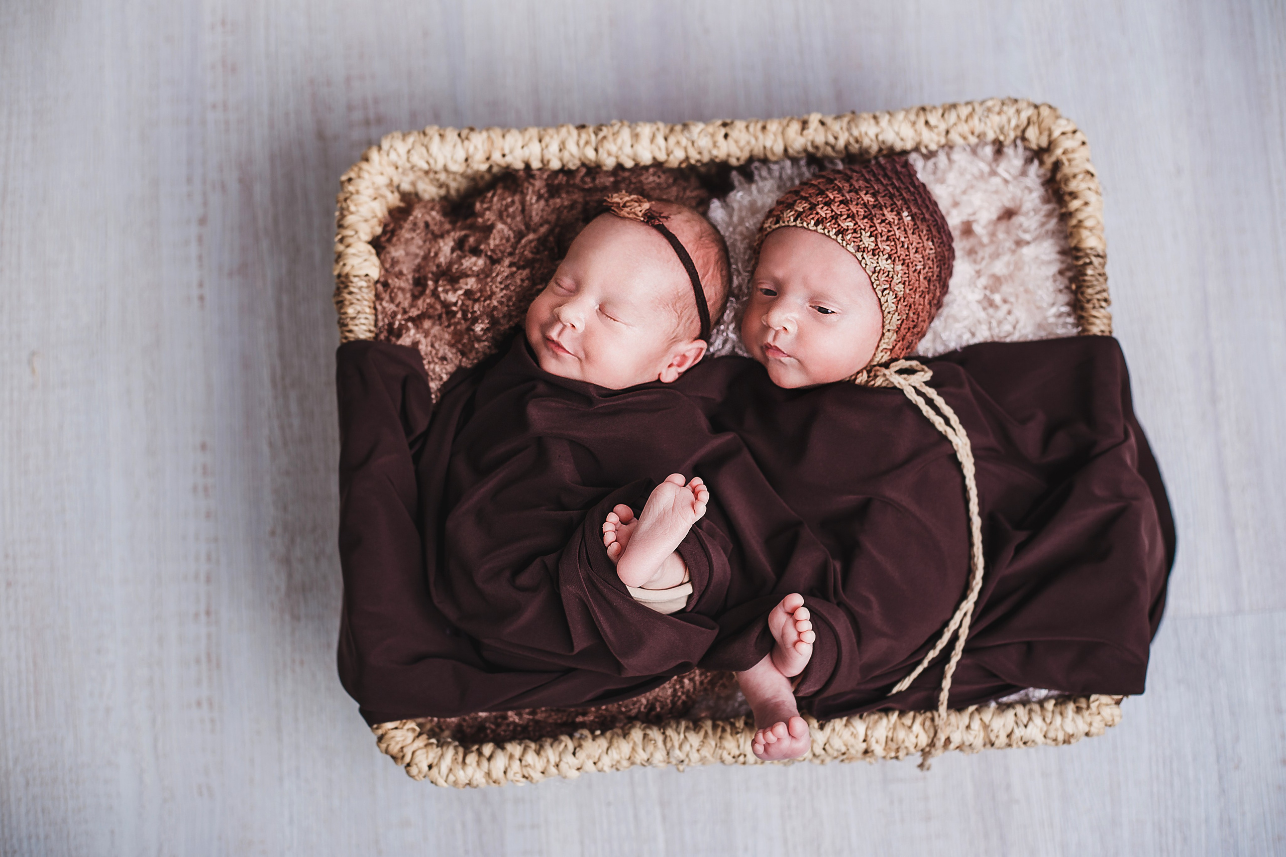 Таисия и Есения, пакет «Стандарт», 21 день. Фотограф новорождённых Екатерина Боброва. Ульяновск