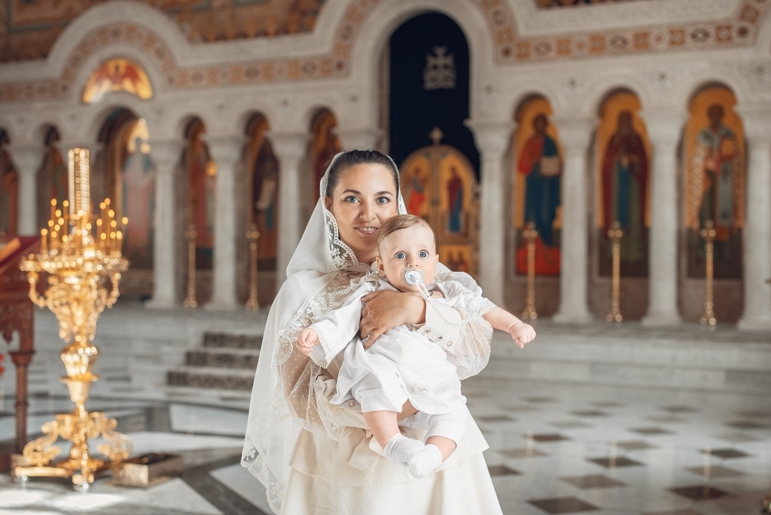 Храм Угрешского. Крещение на Вербное. Церковный фотограф на Таинство Крещения и Венчания в Оренбурге и Оренбургской области Екатерина Белкина