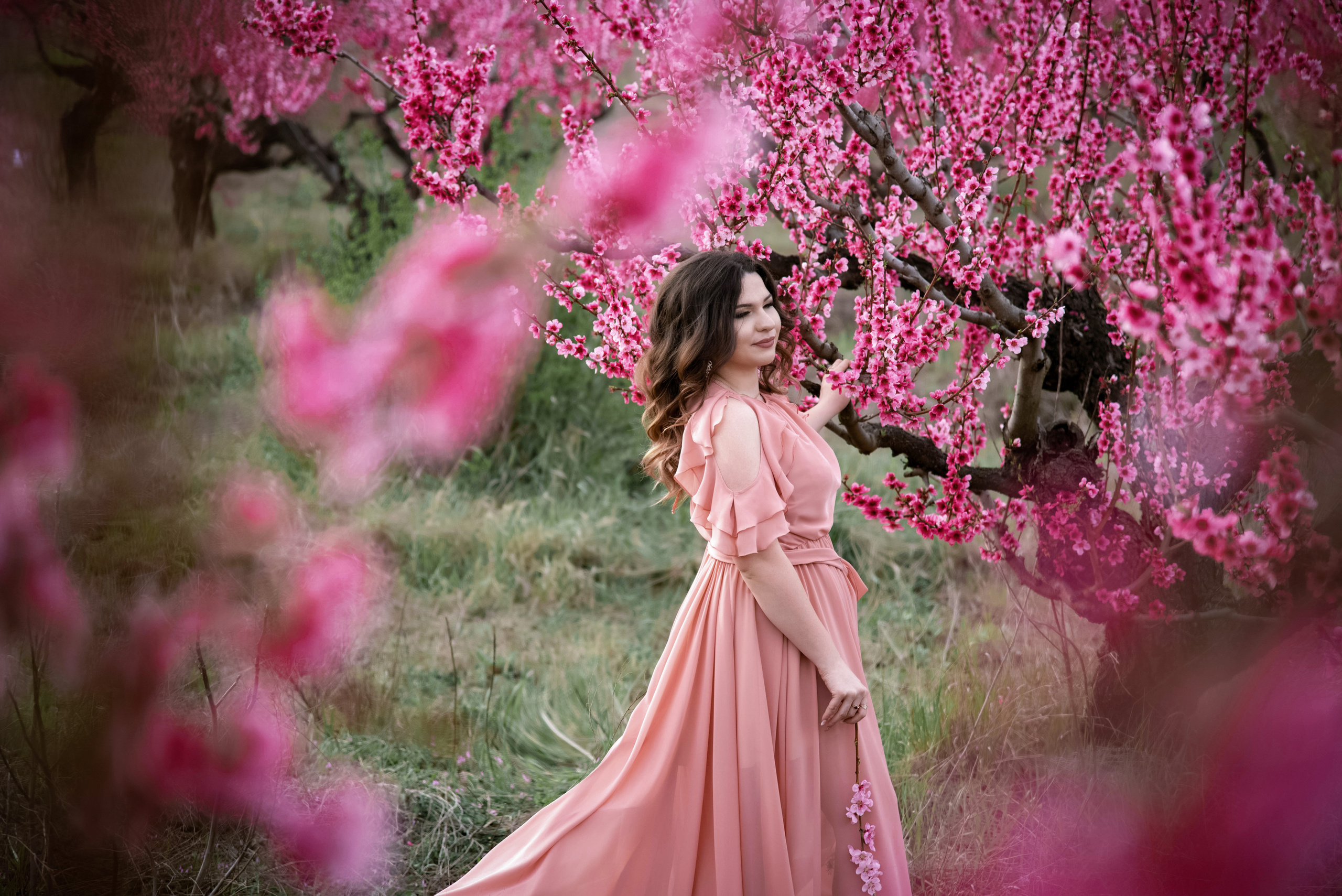 Фотосессия среди персиковых садов. Свадебный и семейный фотограф и видеограф, Крым, Москва, Санкт -Петербург