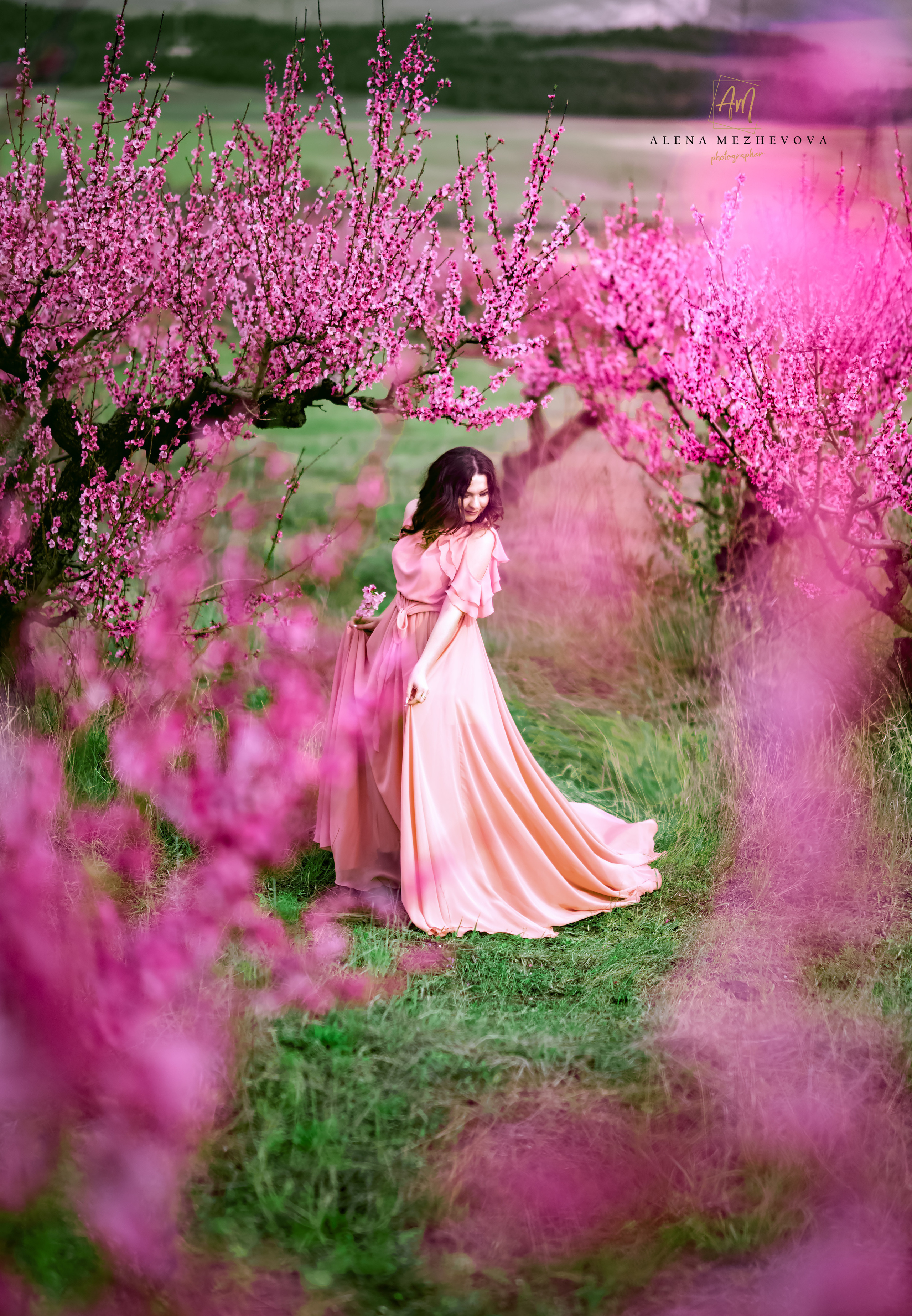 Фотосессия среди персиковых садов. Свадебный и семейный фотограф и видеограф, Крым, Москва, Санкт -Петербург