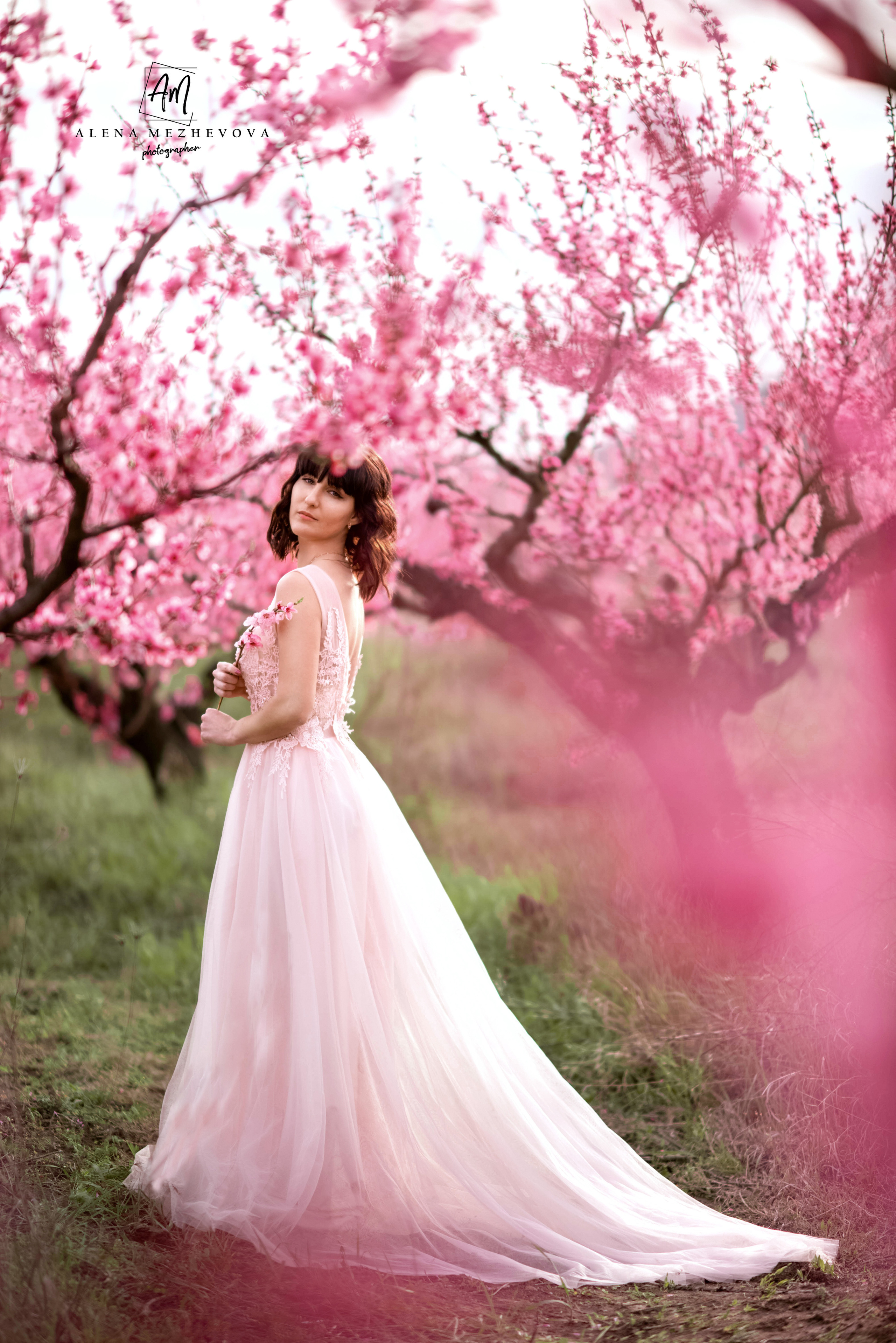 Фотосессия среди персиковых садов. Свадебный и семейный фотограф и видеограф, Крым, Москва, Санкт -Петербург