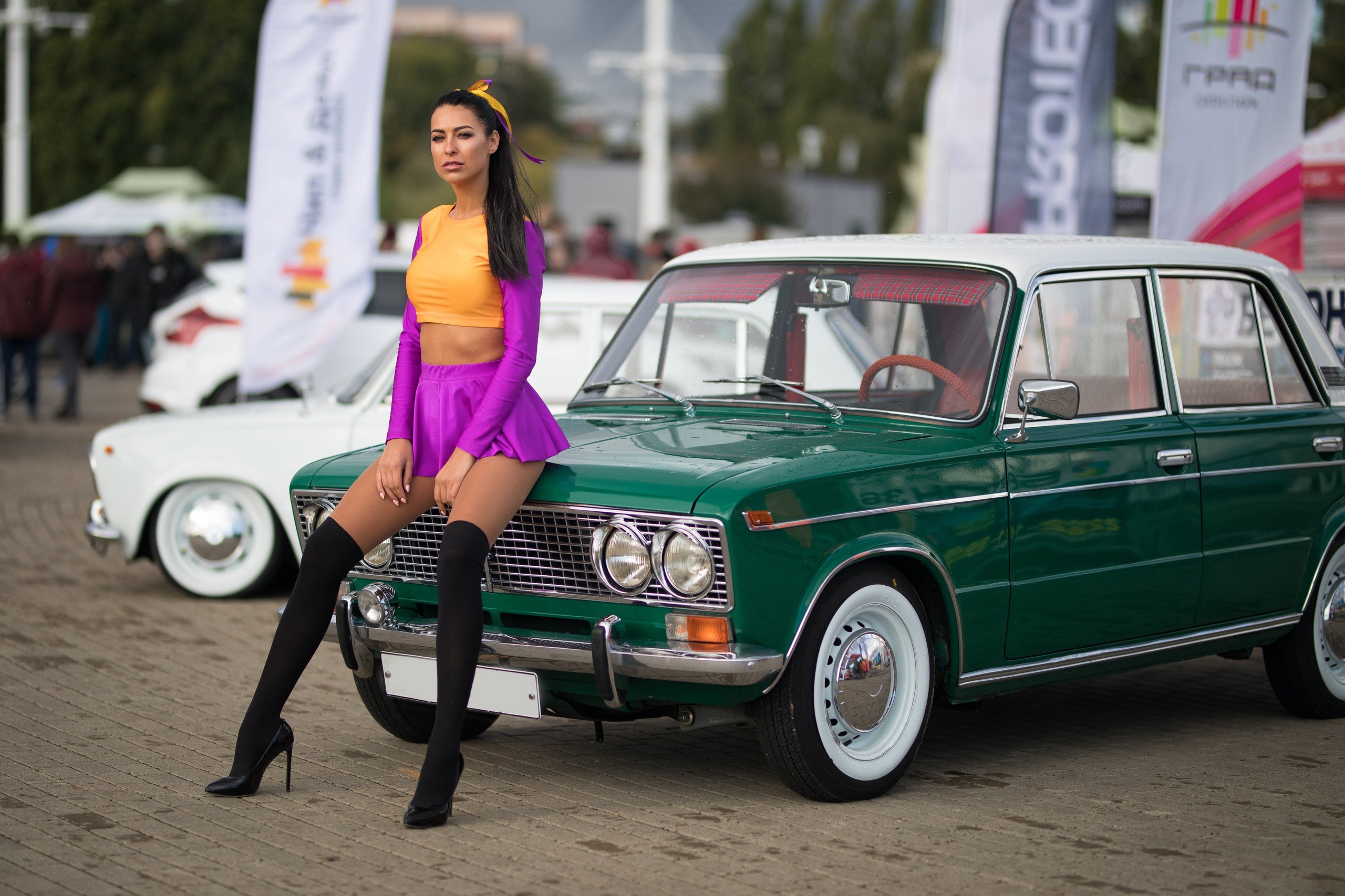 Съемка для Дианы и Юлии на автошоу