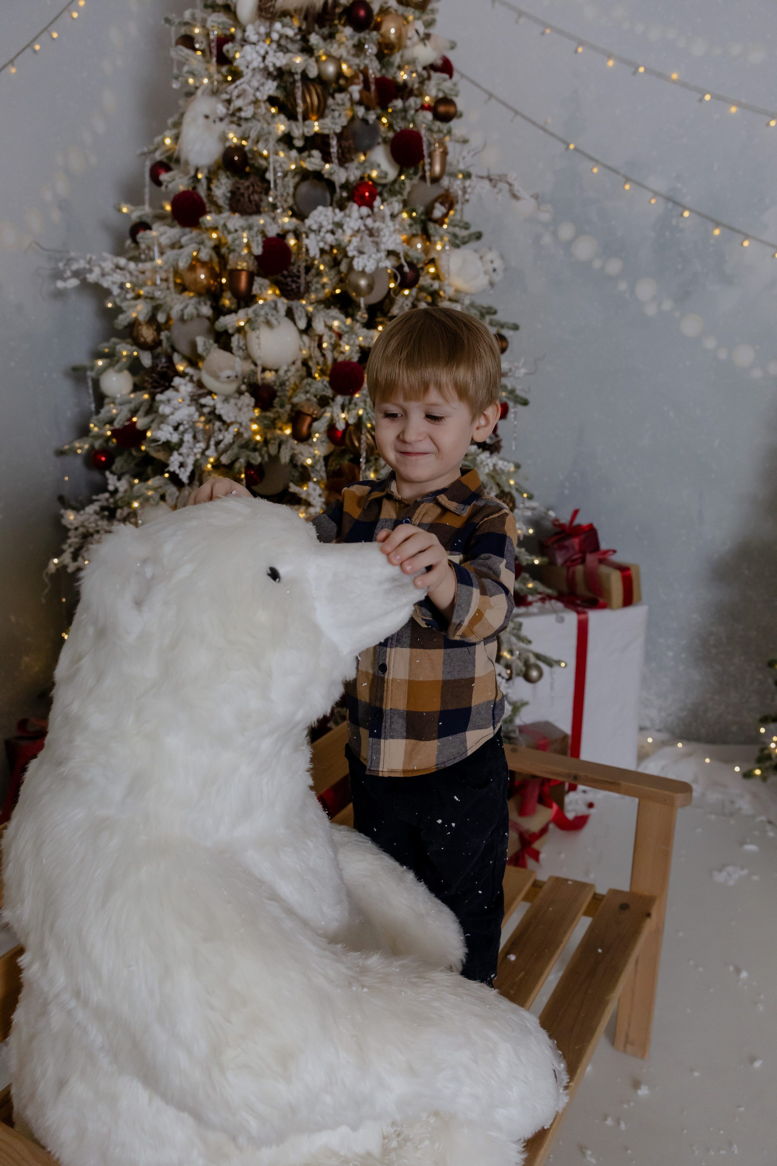Новогодняя семейная съемка в студии. Фотограф в Новосибирске Екатерина Васильева