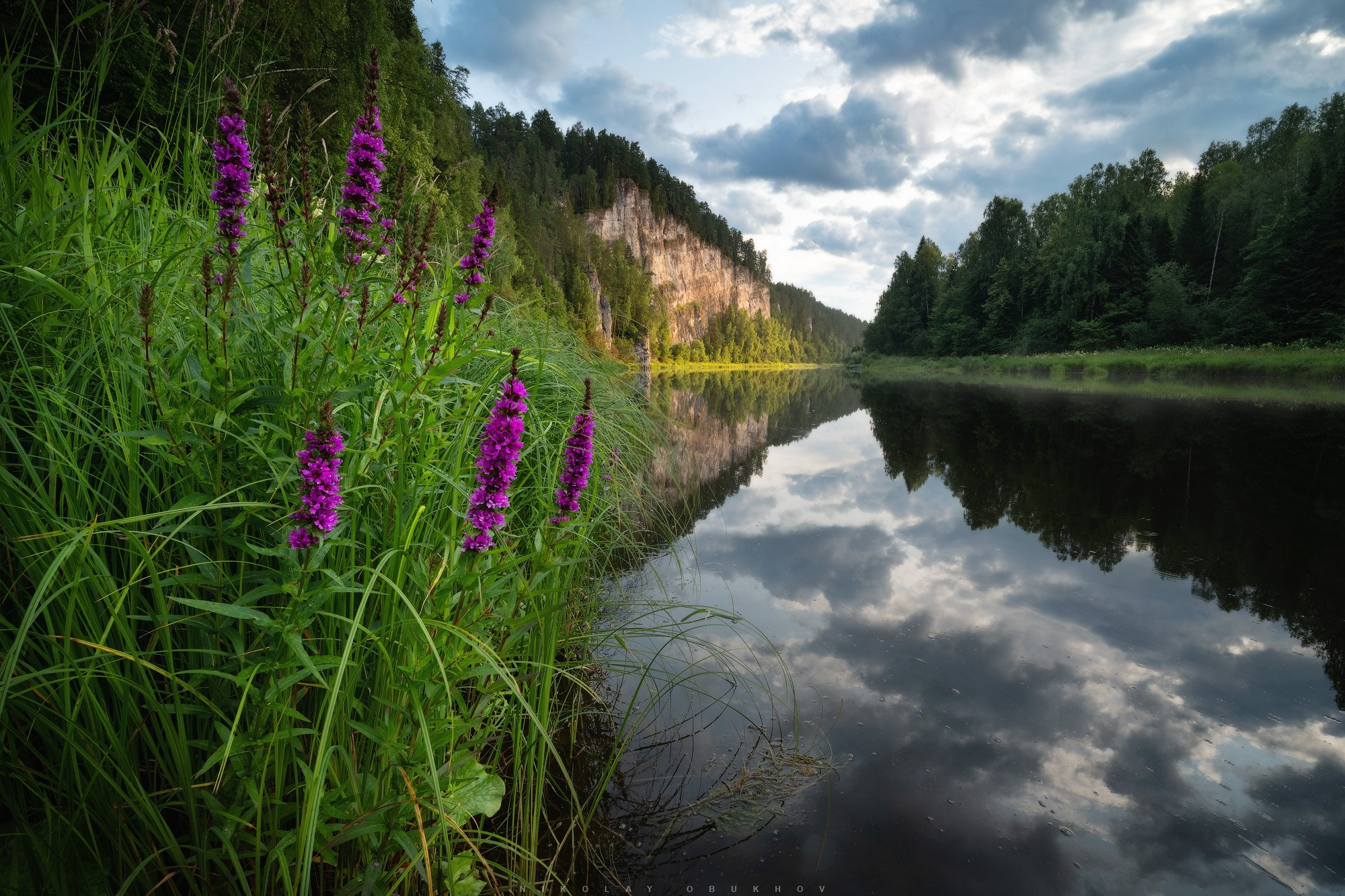 Рассветный пейзаж на реке Чусовая