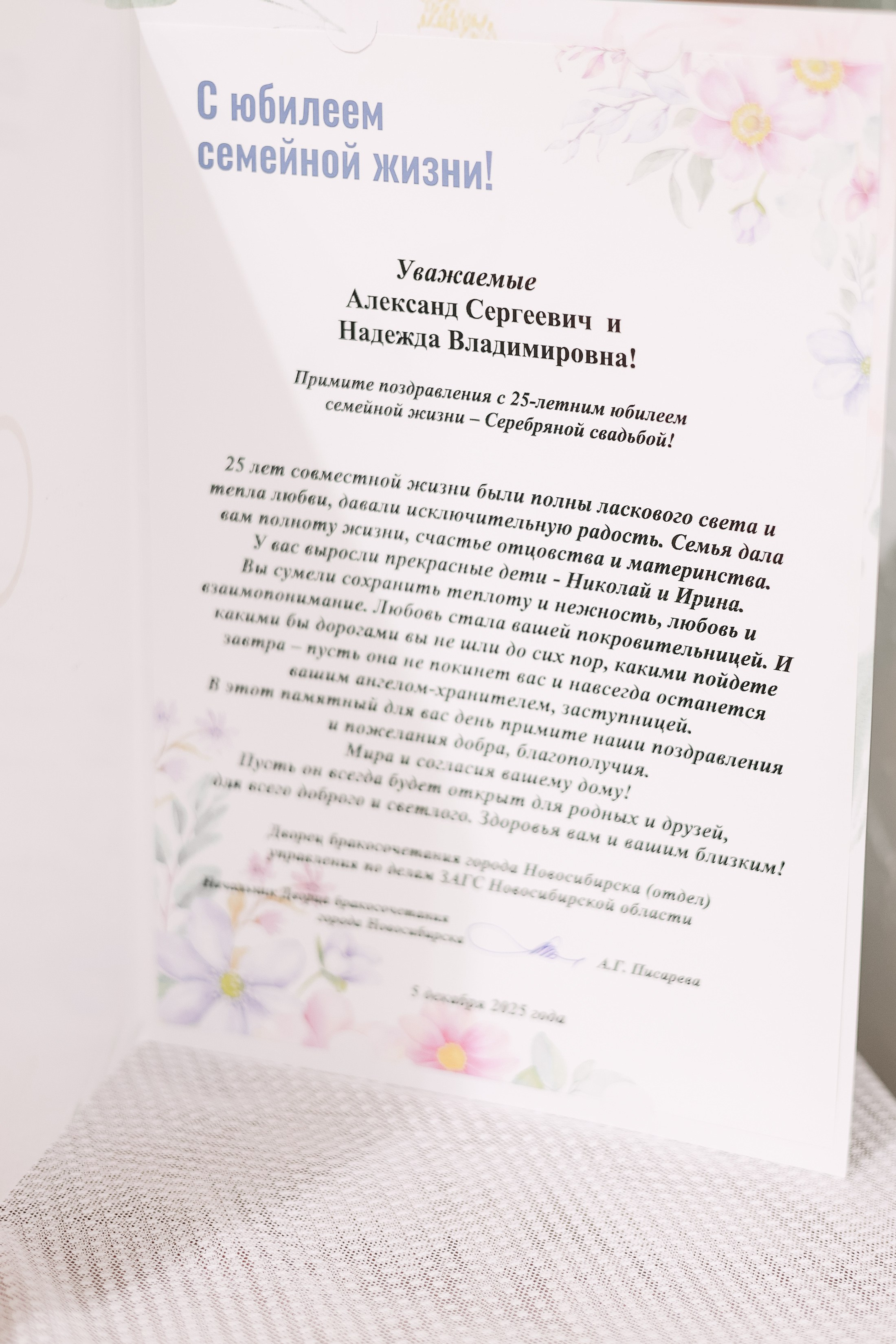 25 лет Серебряная свадьба. Фотограф Юлия Мальцева