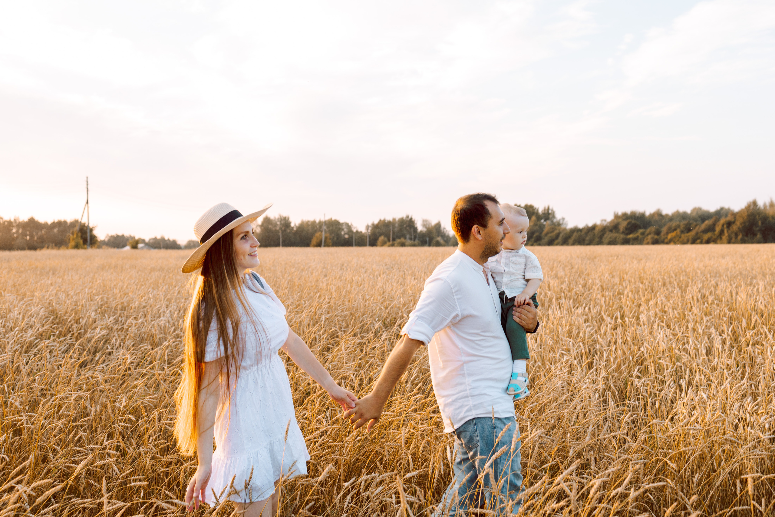 семейная фотосессия в полях