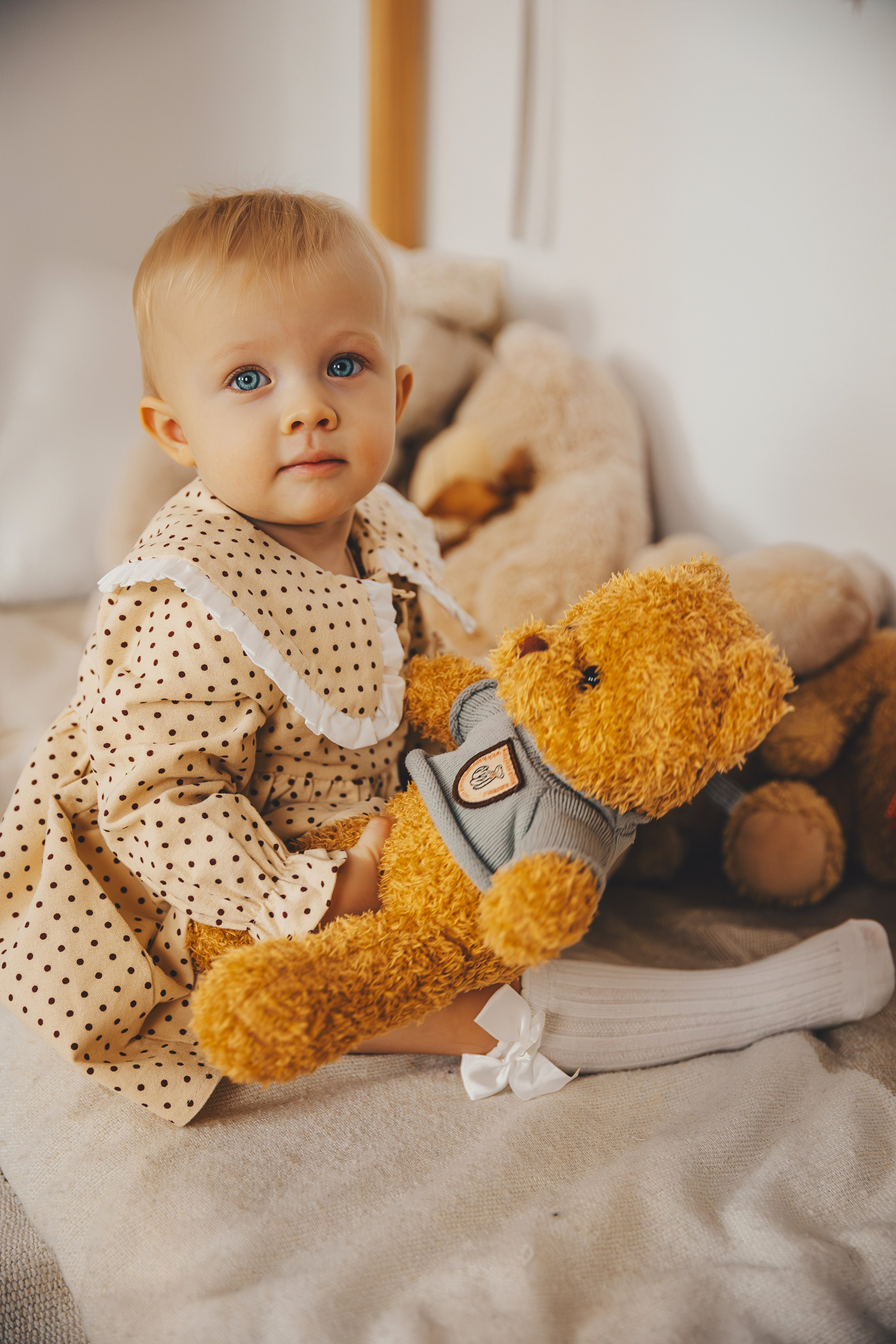 Фотосессия малыша на годик в студии. Семейный и женский фотограф в Москве Надежда Воробьева