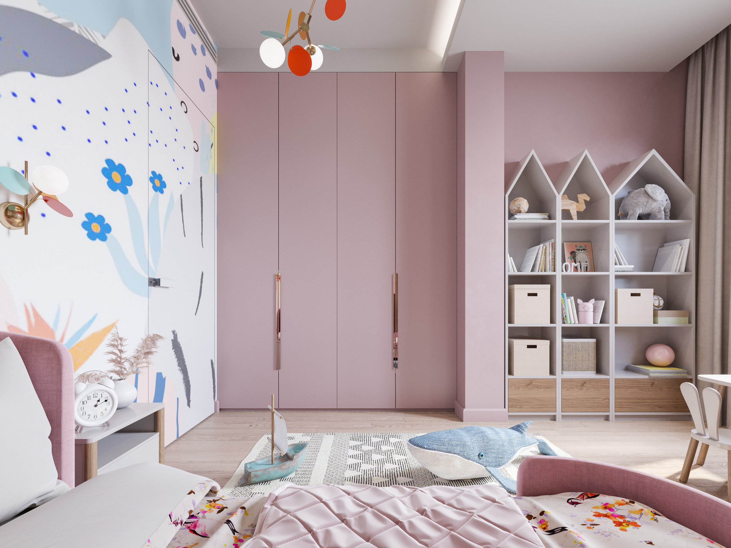 Проект Загородного Дома с 5 Детскими Комнатами | 3D Визуализация Современного Интерьера. Визуализатор интерьера в Москве | Брагин Кирилл